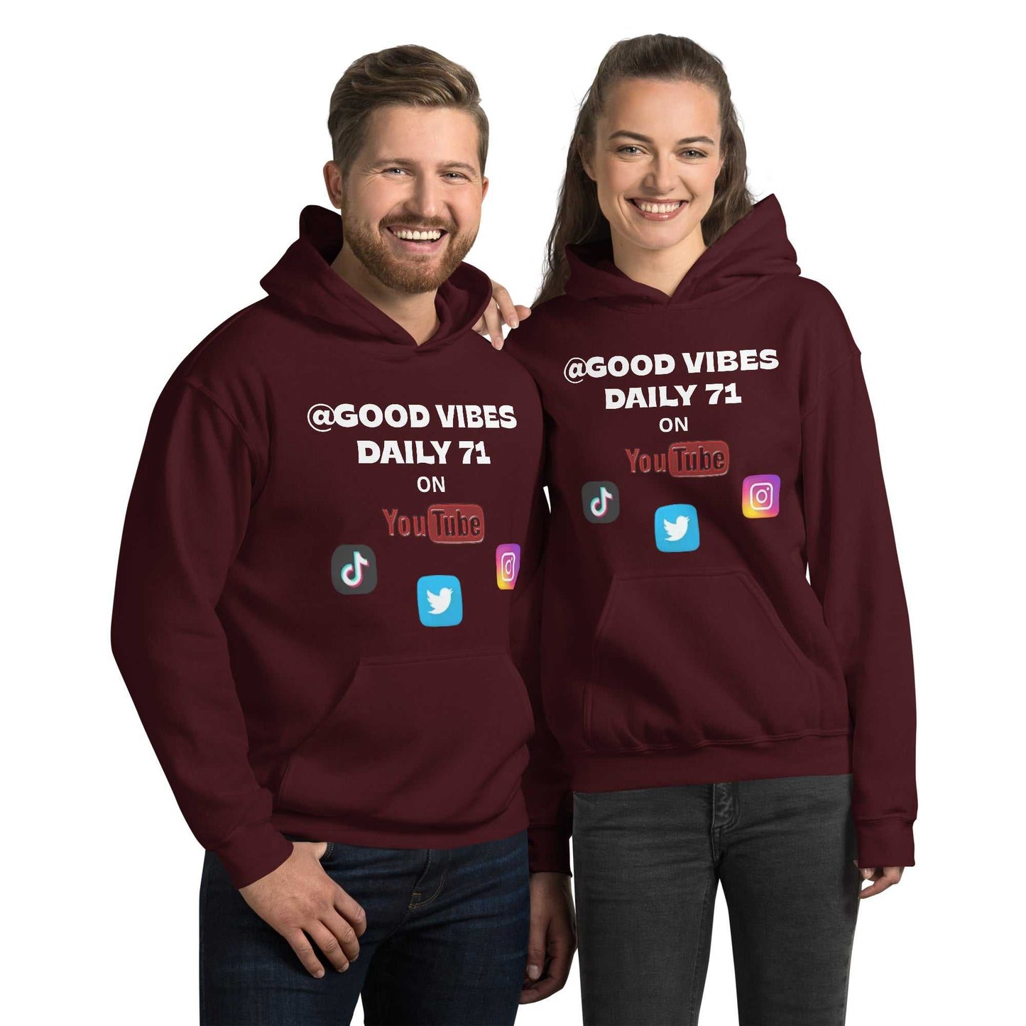 Good Vibes Unisex Hoodie Hoodies and Sweatshirts Hoodie Good Vibes Daily Lab 42