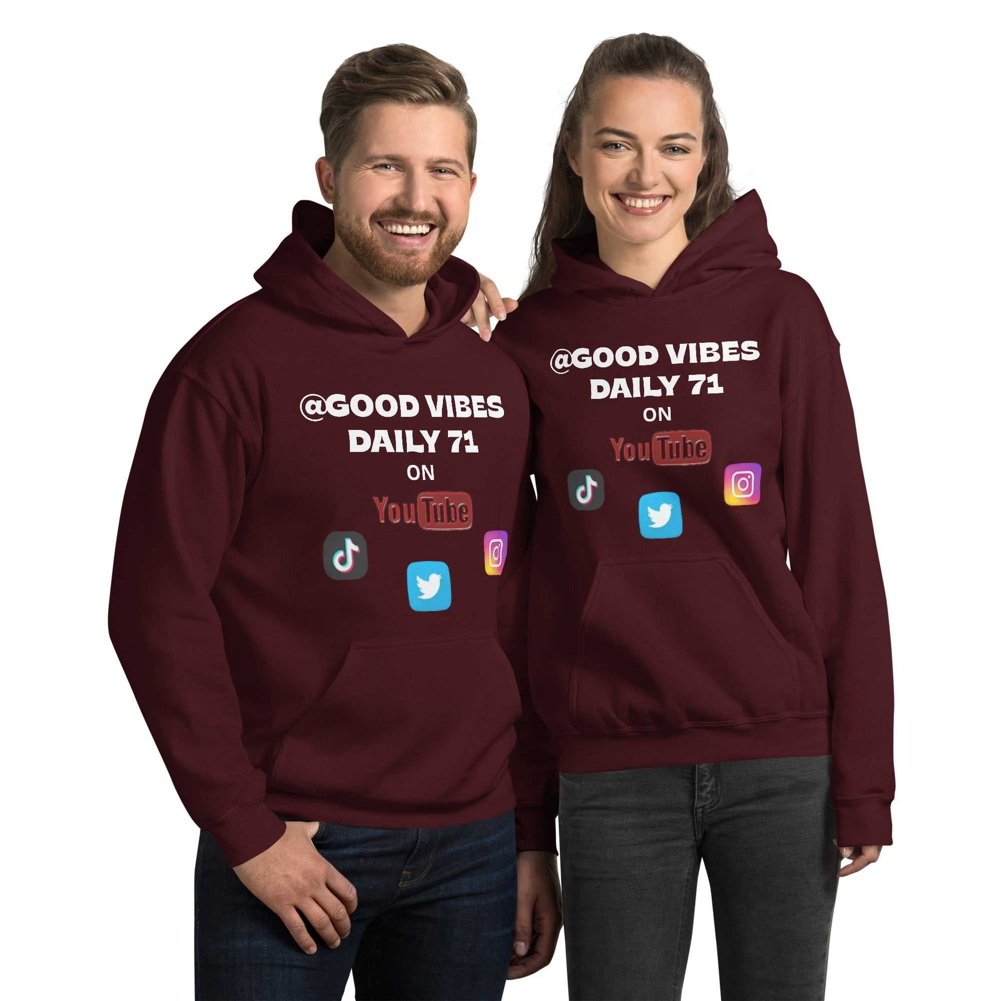 Good Vibes Unisex Hoodie Hoodies and Sweatshirts Hoodie Good Vibes Daily Lab 42