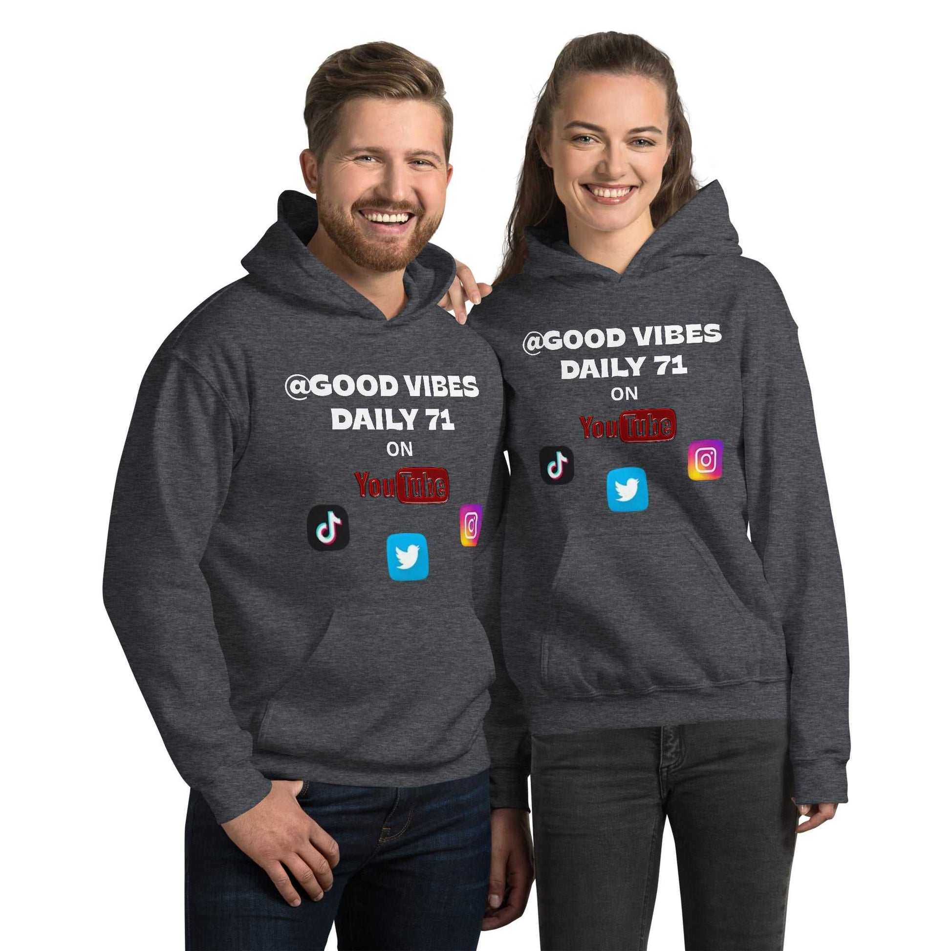 Good Vibes Unisex Hoodie Hoodies and Sweatshirts Hoodie Good Vibes Daily Lab 42