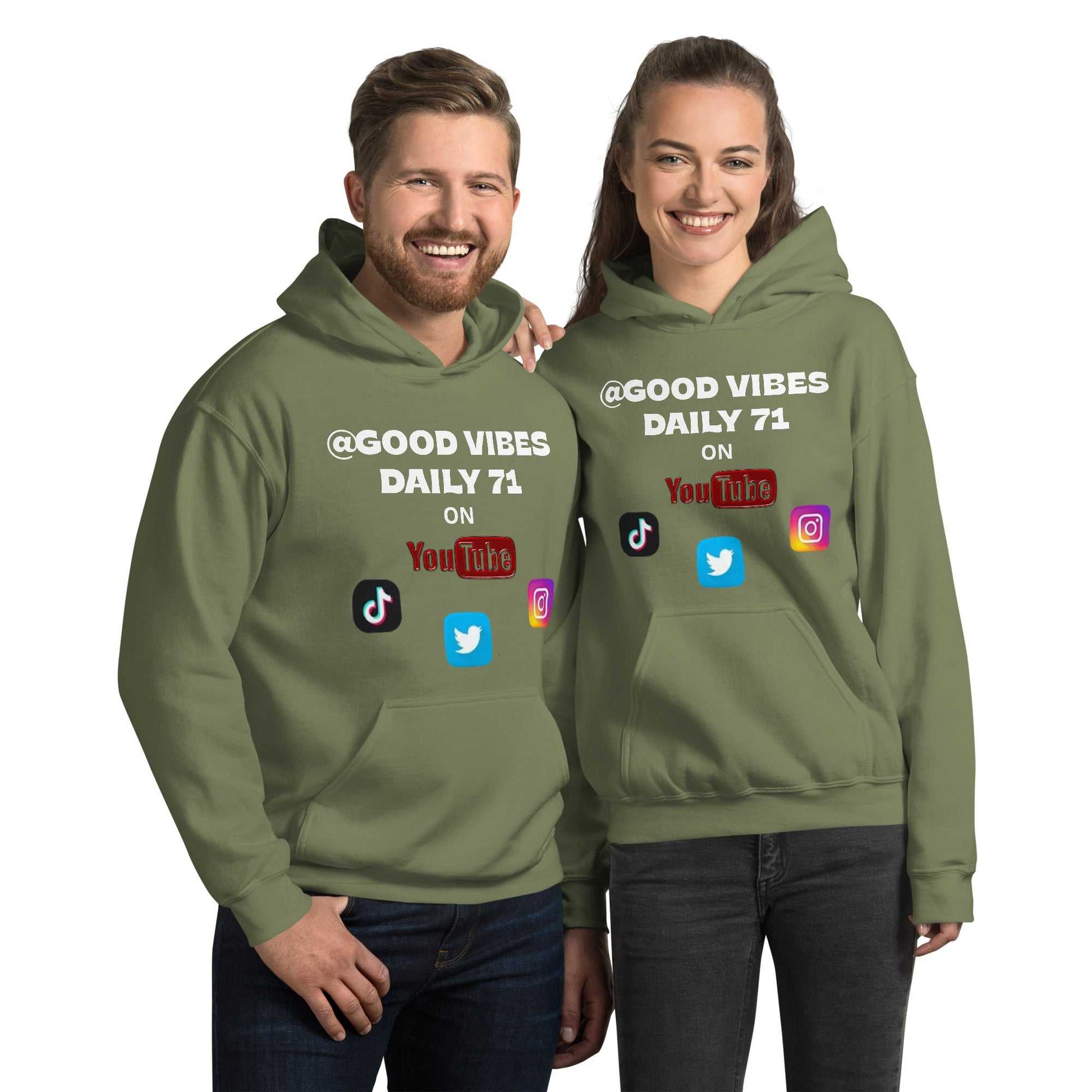 Good Vibes Unisex Hoodie Hoodies and Sweatshirts Hoodie Good Vibes Daily Lab 42