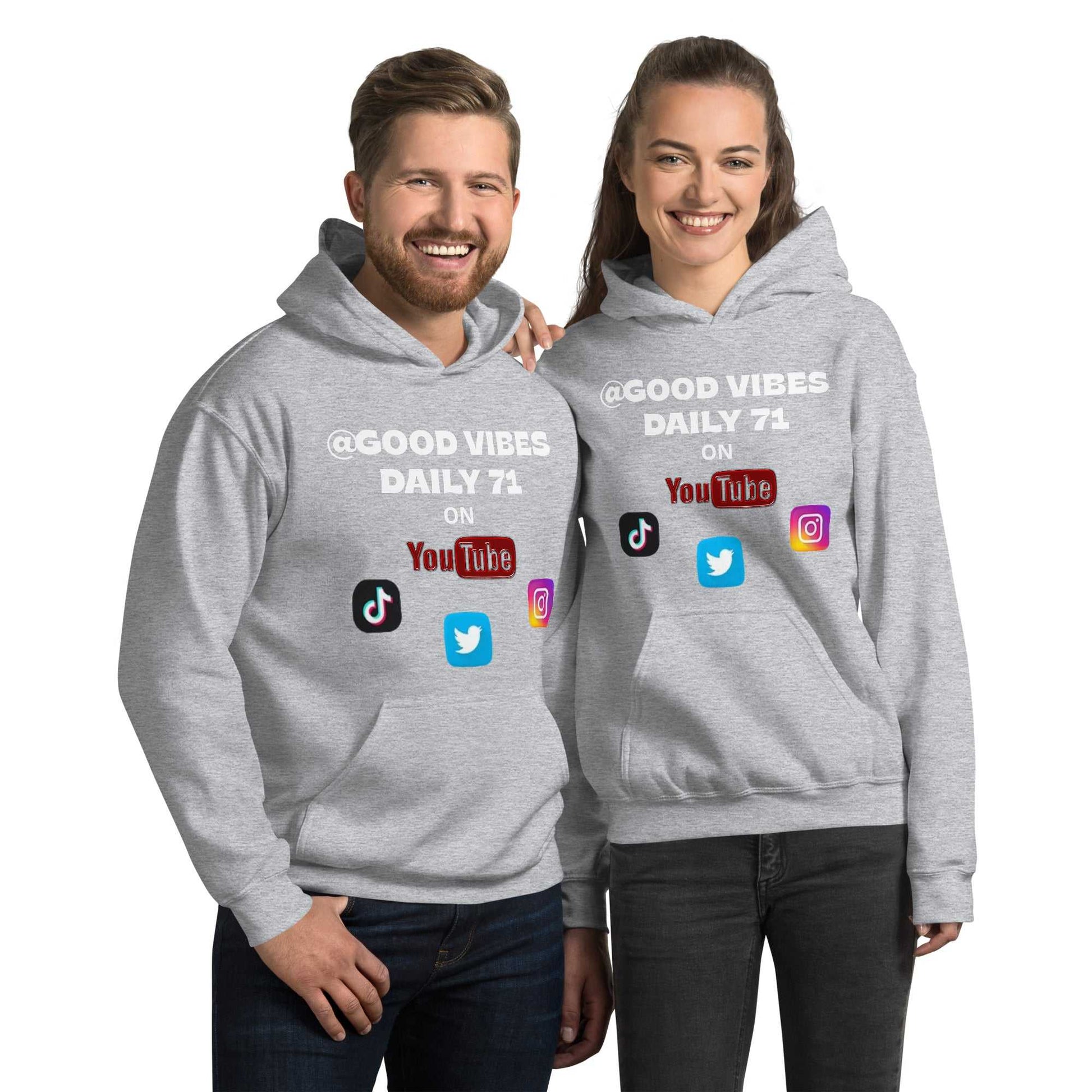 Good Vibes Unisex Hoodie Hoodies and Sweatshirts Hoodie Good Vibes Daily Lab 42