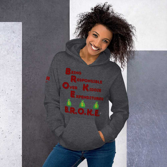 JMR Broke Hoodie Special Edition 1 Grey/Maroon The JMR Collection Hoodie Good Vibes Daily Lab 54