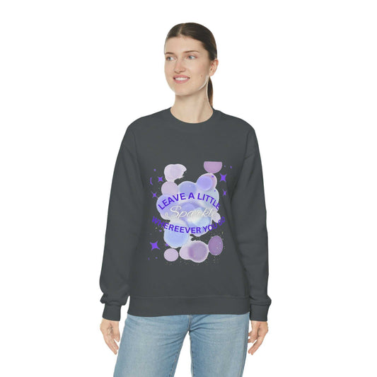 Leave A Little Unisex Heavy Blend™ Crewneck Sweatshirt Hoodies and Sweatshirts Sweatshirt Good Vibes Daily Lab 38