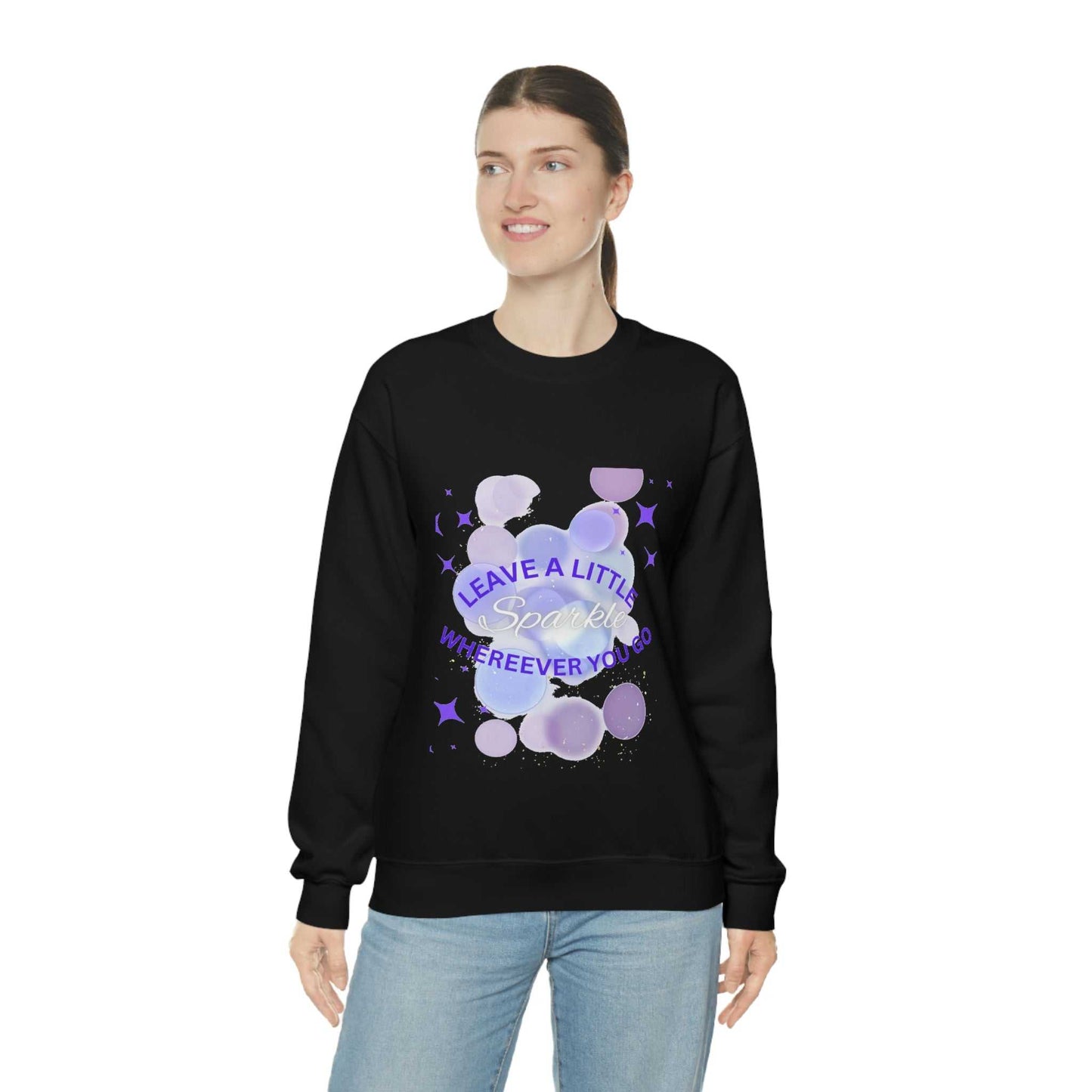 Leave A Little Unisex Heavy Blend™ Crewneck Sweatshirt Hoodies and Sweatshirts Sweatshirt Good Vibes Daily Lab 38