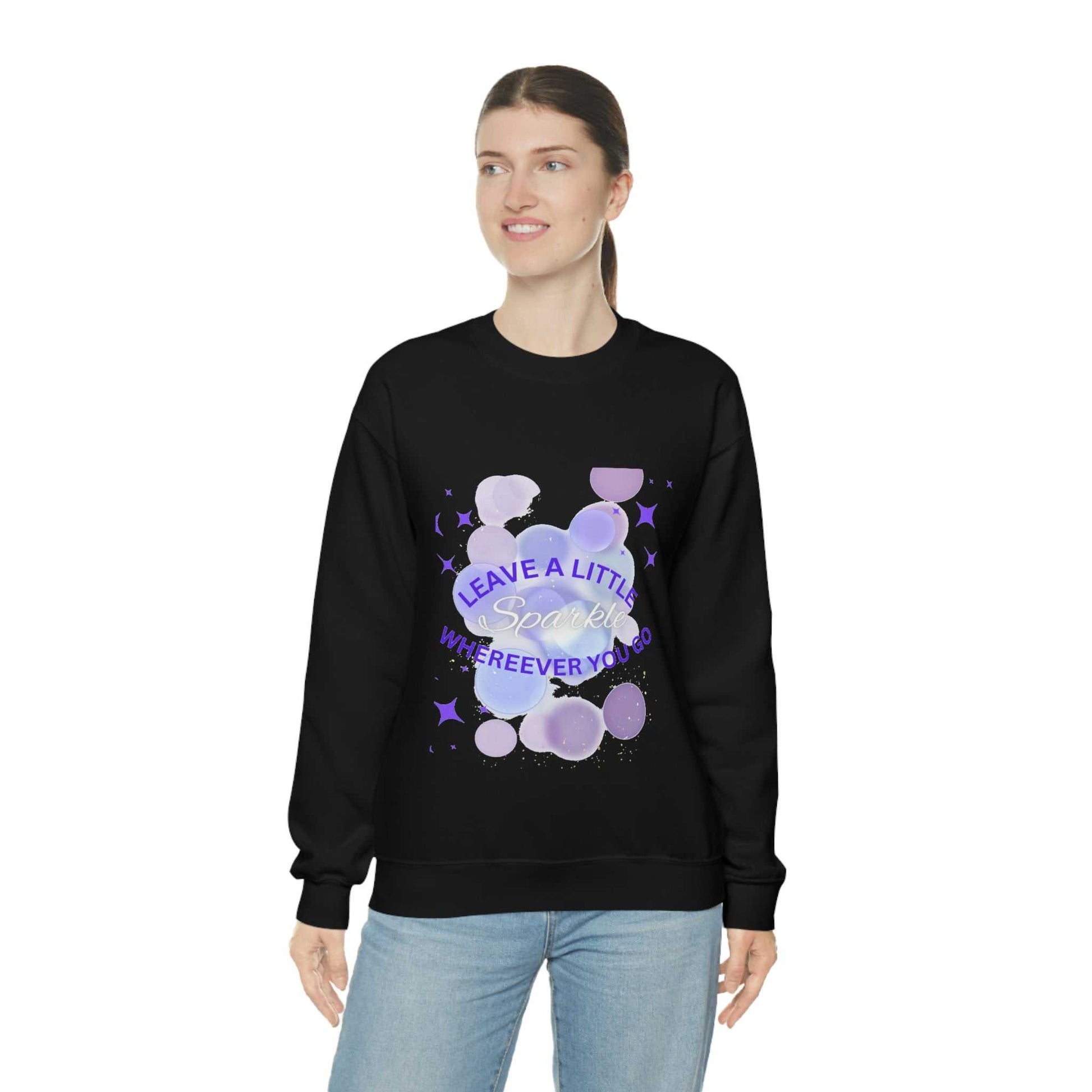Leave A Little Unisex Heavy Blend™ Crewneck Sweatshirt Hoodies and Sweatshirts Sweatshirt Good Vibes Daily Lab 38