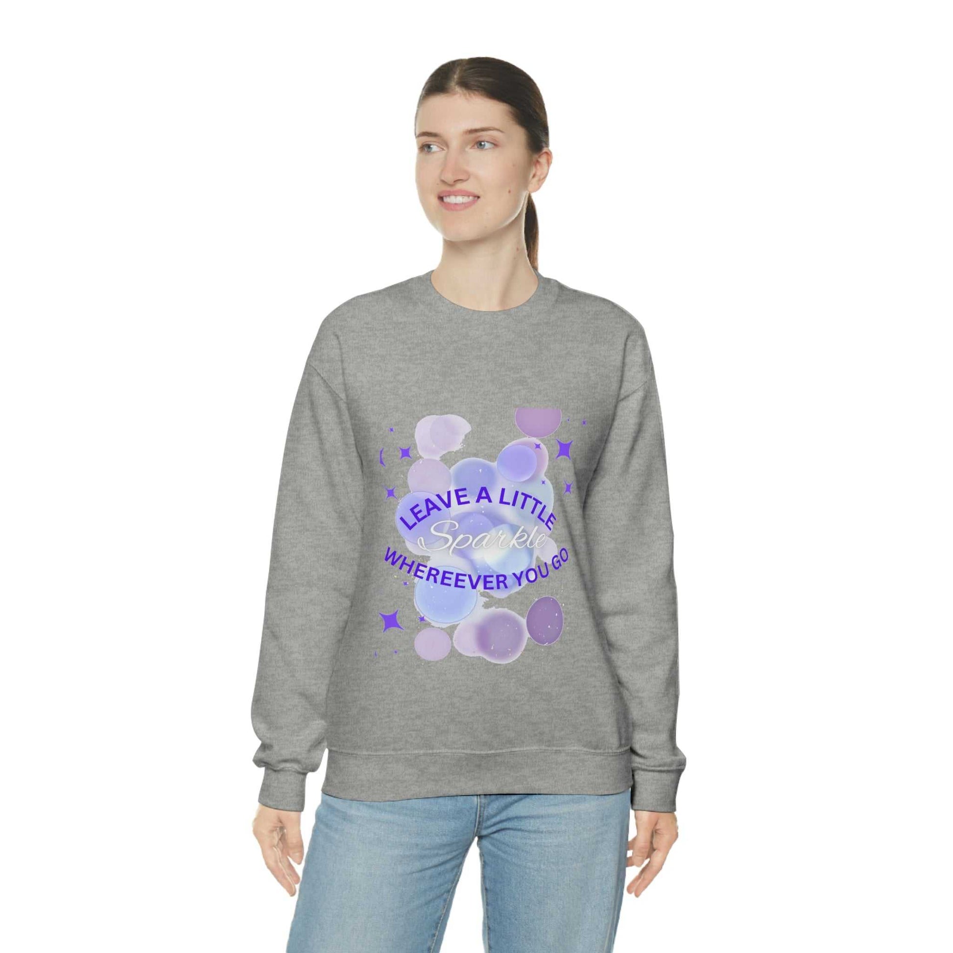 Leave A Little Unisex Heavy Blend™ Crewneck Sweatshirt Hoodies and Sweatshirts Sweatshirt Good Vibes Daily Lab 38