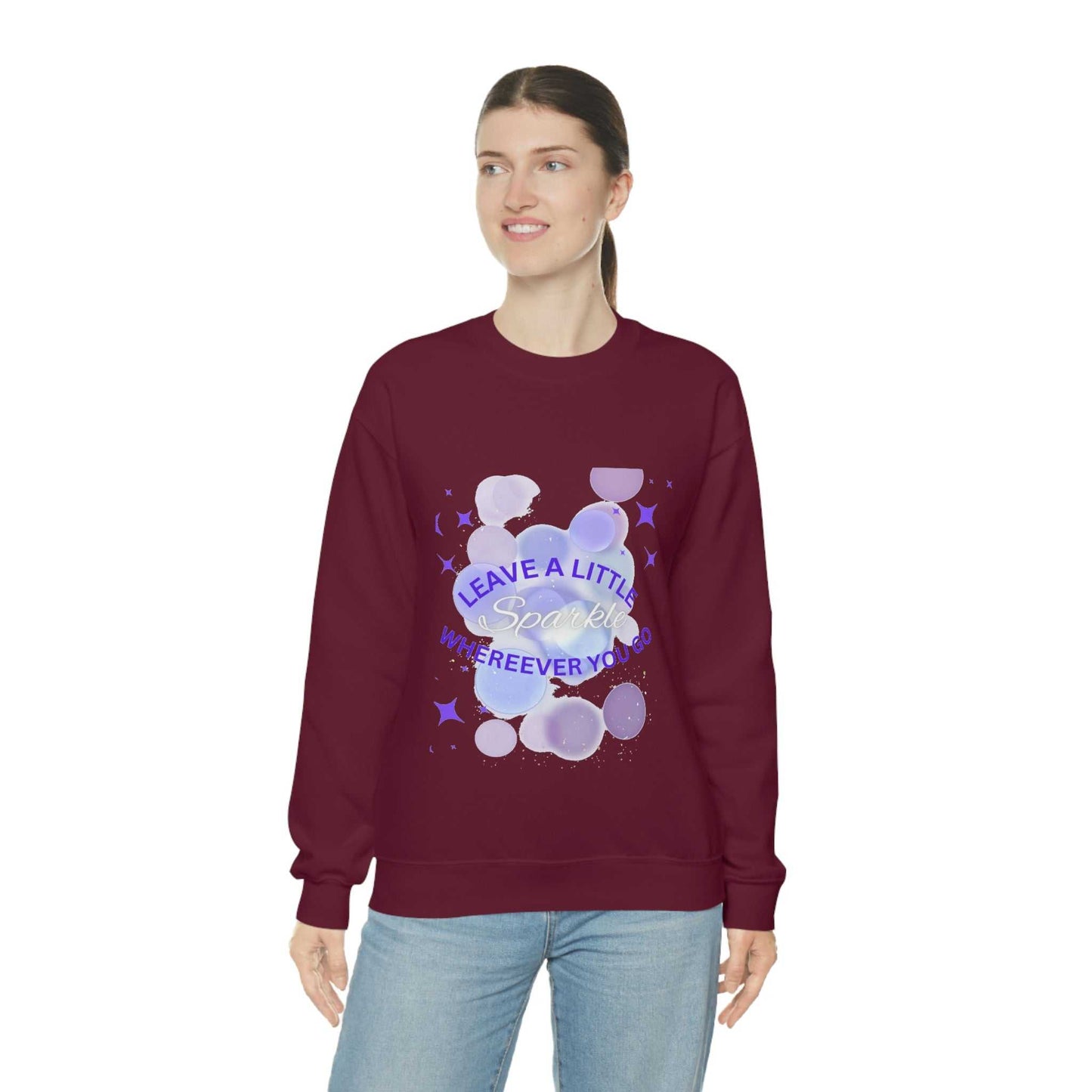 Leave A Little Unisex Heavy Blend™ Crewneck Sweatshirt Hoodies and Sweatshirts Sweatshirt Good Vibes Daily Lab 38