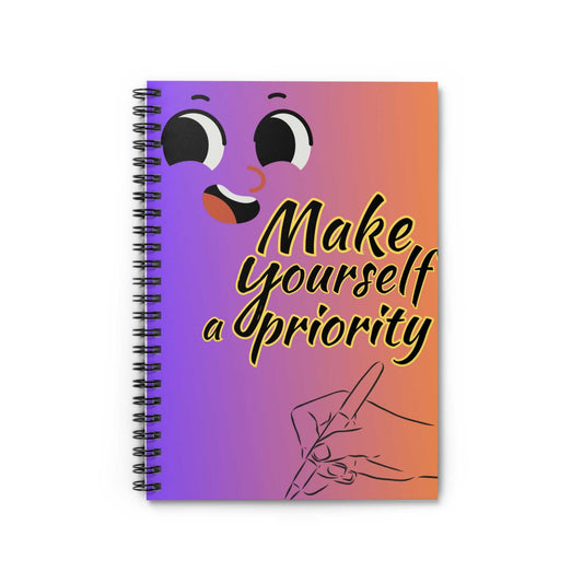 Make Yourself Priority Spiral Journal - Ruled Line Motivation on the Go!! Paper products Good Vibes Daily Lab 8