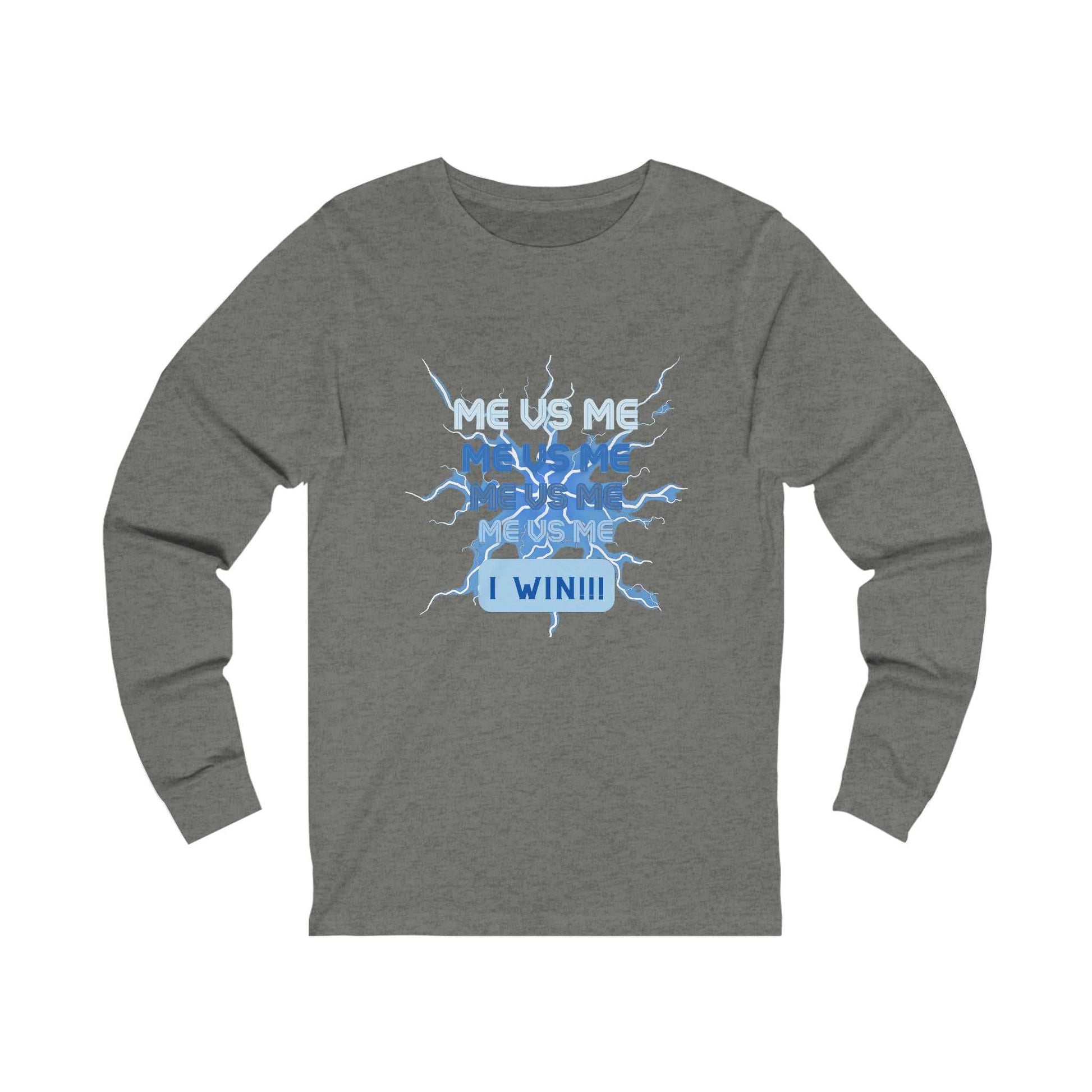 Me Vs Me Blue Unisex Jersey Long Sleeve Tee Long Sleeve T-shirts and Joggers Long-sleeve Good Vibes Daily Lab 44