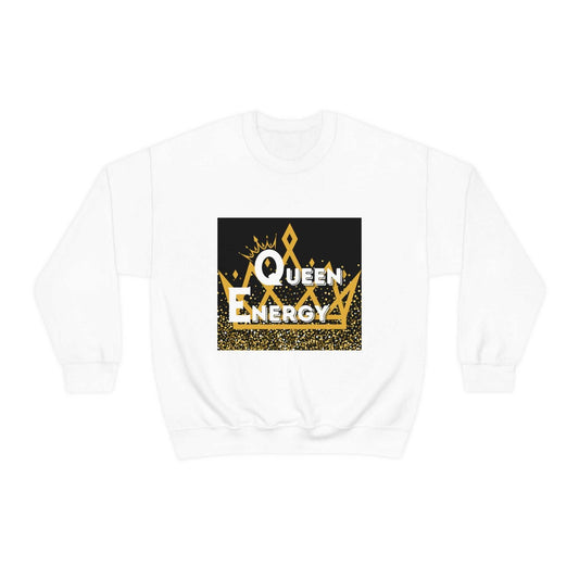 Queen Energy Unisex Heavy Blend™ Crewneck Sweatshirt Hoodies and Sweatshirts Sweatshirt Good Vibes Daily Lab 38