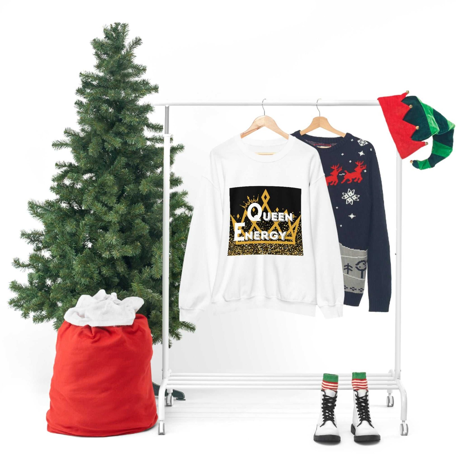 Queen Energy Unisex Heavy Blend™ Crewneck Sweatshirt Hoodies and Sweatshirts Sweatshirt Good Vibes Daily Lab 38