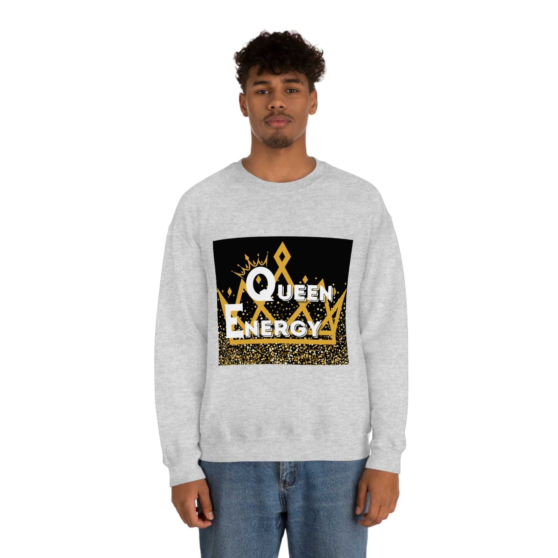 Queen Energy Unisex Heavy Blend™ Crewneck Sweatshirt Hoodies and Sweatshirts Sweatshirt Good Vibes Daily Lab 38