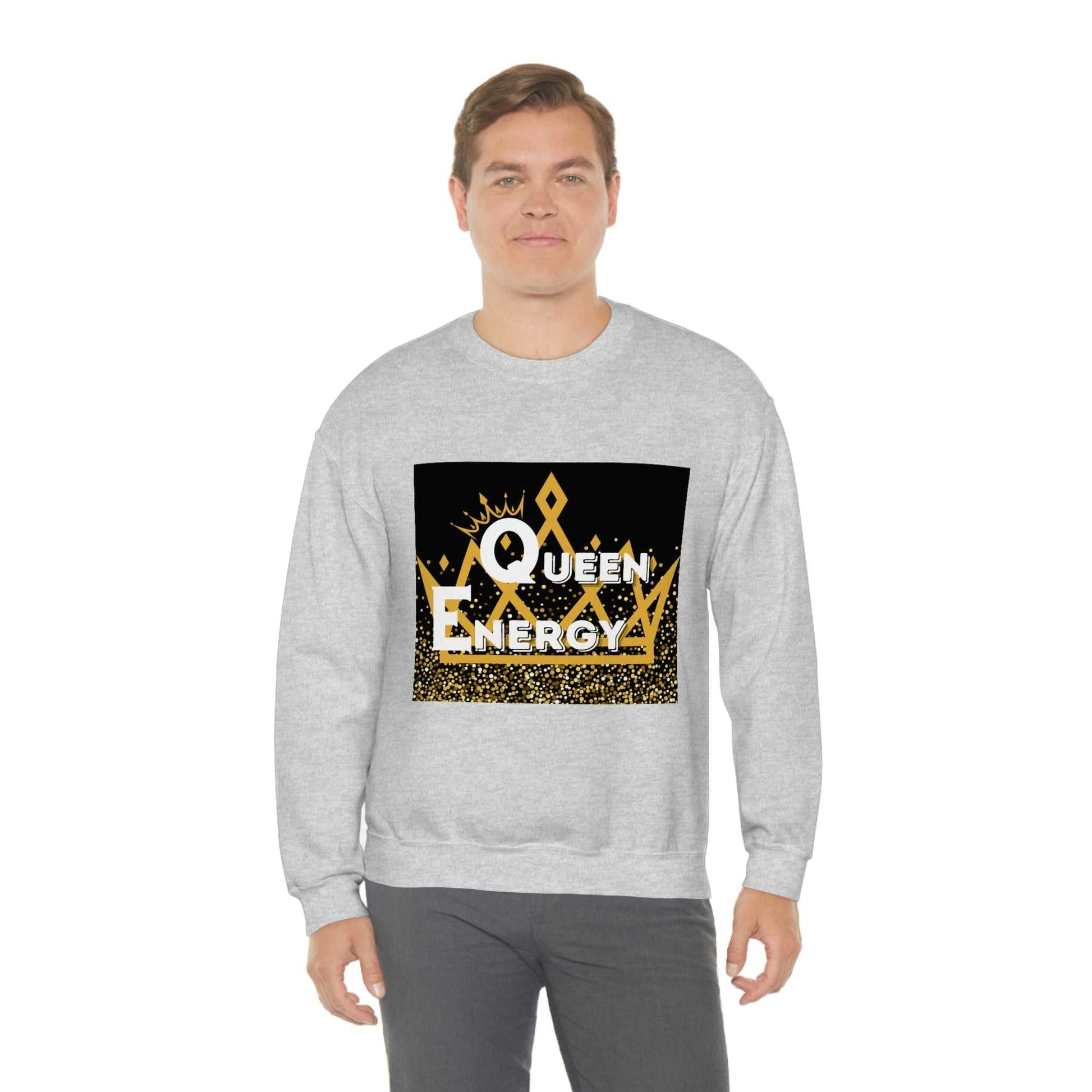 Queen Energy Unisex Heavy Blend™ Crewneck Sweatshirt Hoodies and Sweatshirts Sweatshirt Good Vibes Daily Lab 38