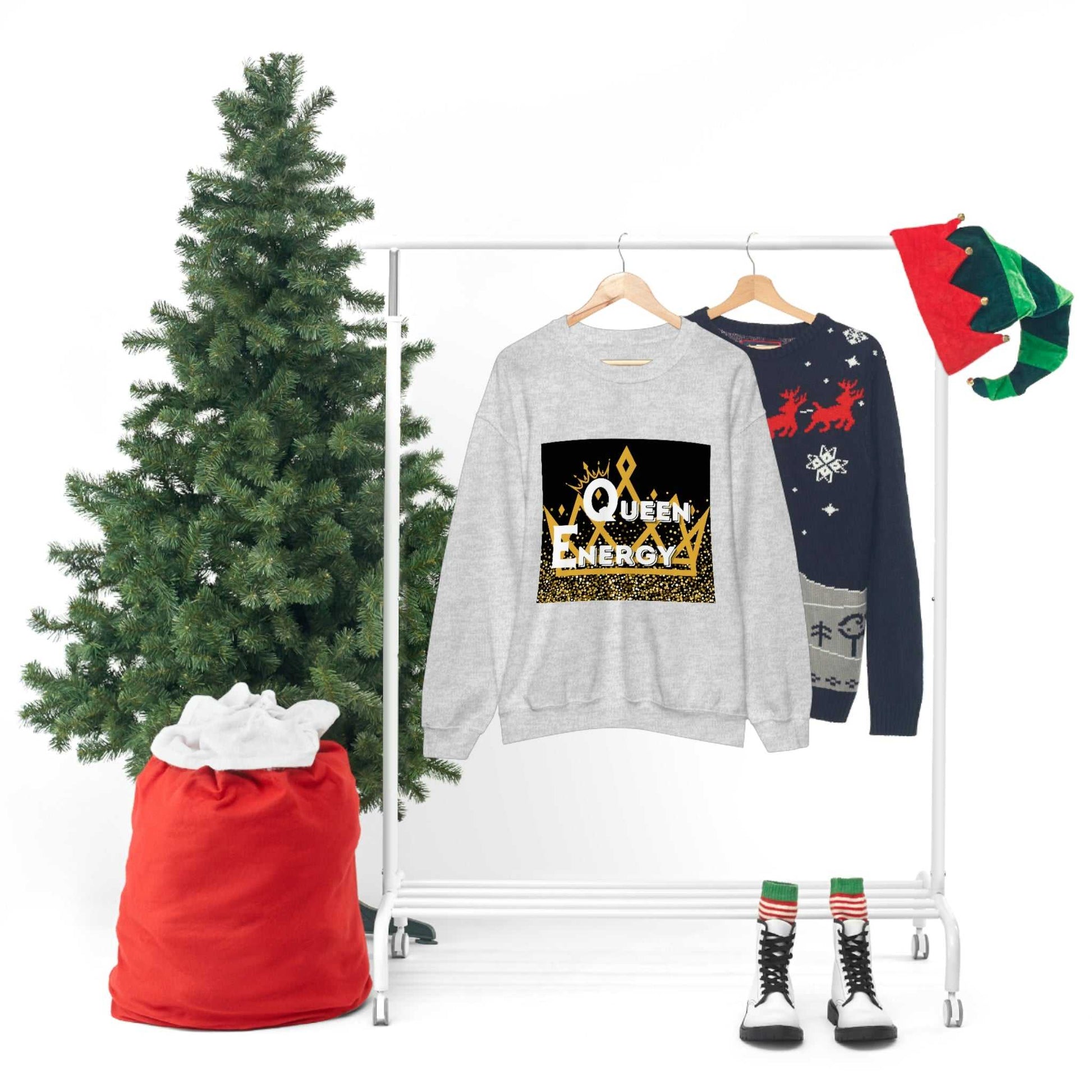 Queen Energy Unisex Heavy Blend™ Crewneck Sweatshirt Hoodies and Sweatshirts Sweatshirt Good Vibes Daily Lab 38