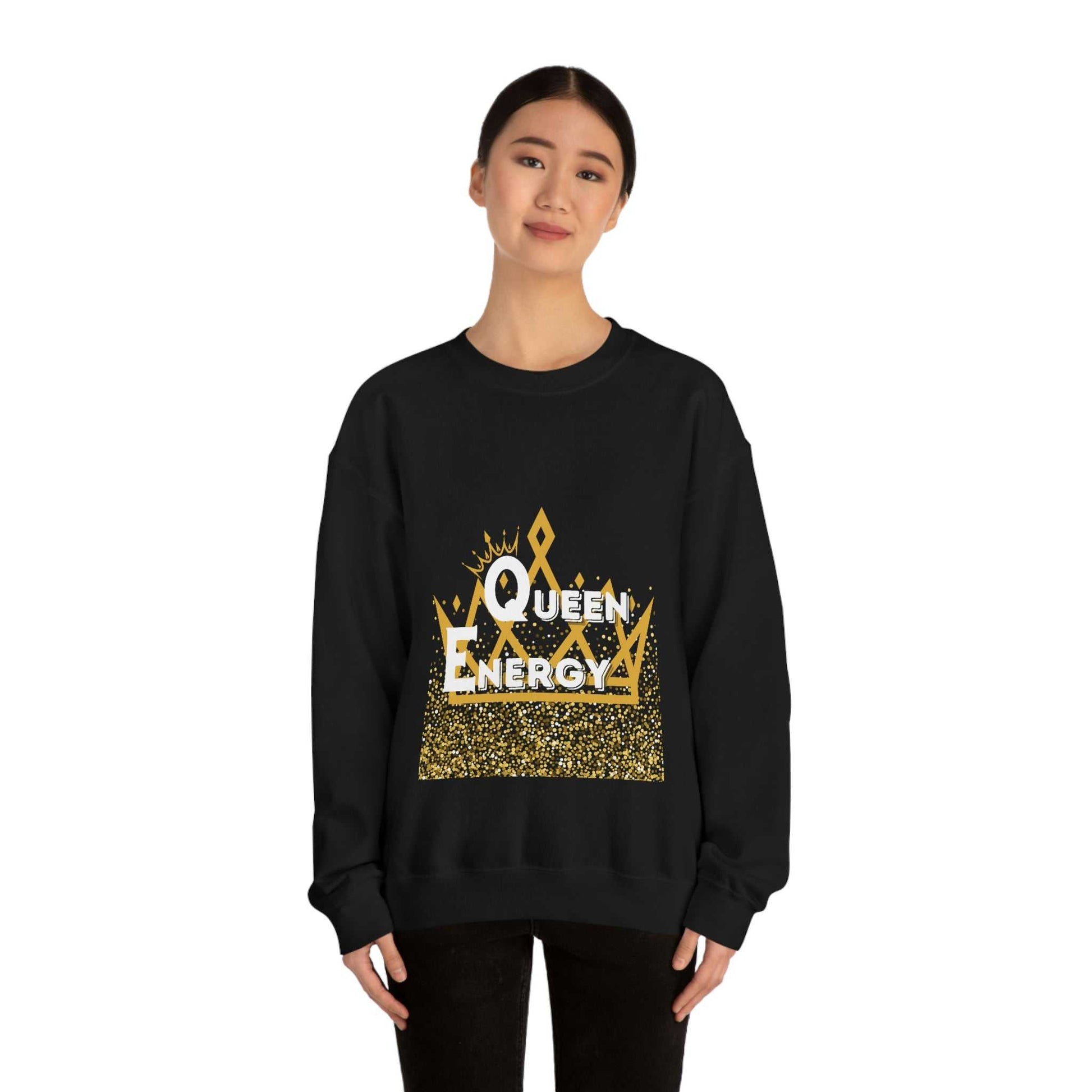 Queen Energy Unisex Heavy Blend™ Crewneck Sweatshirt Hoodies and Sweatshirts Sweatshirt Good Vibes Daily Lab 38