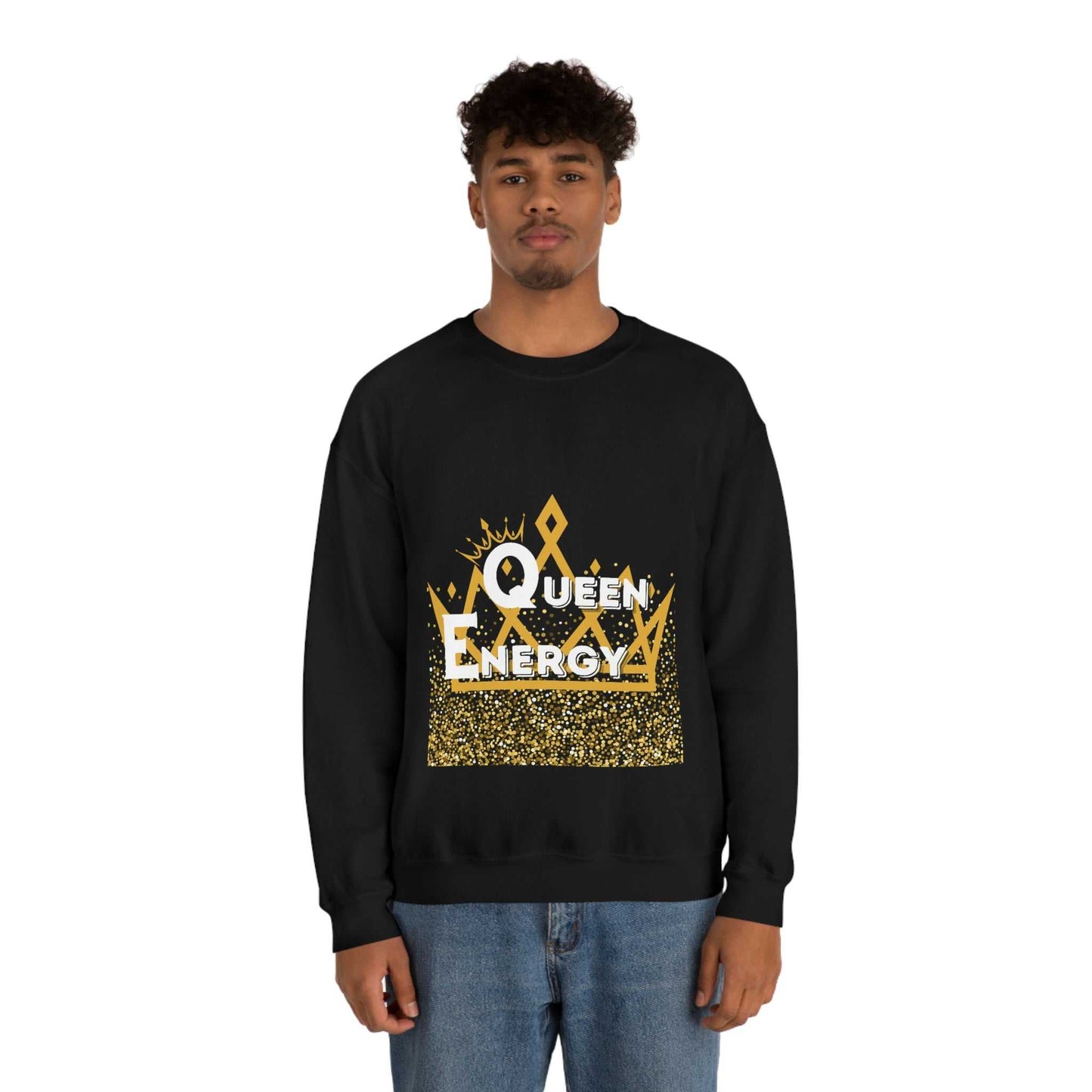 Queen Energy Unisex Heavy Blend™ Crewneck Sweatshirt Hoodies and Sweatshirts Sweatshirt Good Vibes Daily Lab 38