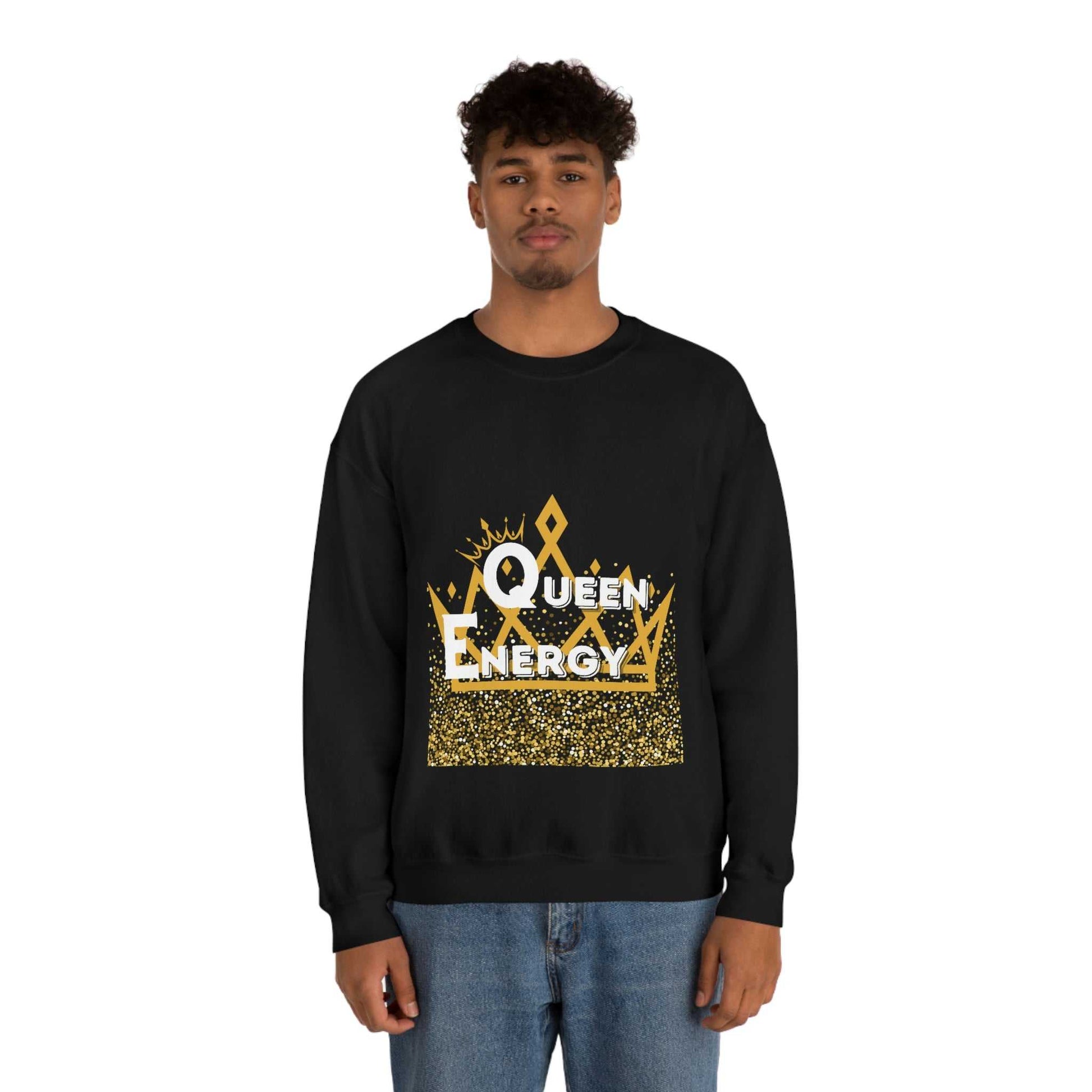 Queen Energy Unisex Heavy Blend™ Crewneck Sweatshirt Hoodies and Sweatshirts Sweatshirt Good Vibes Daily Lab 38