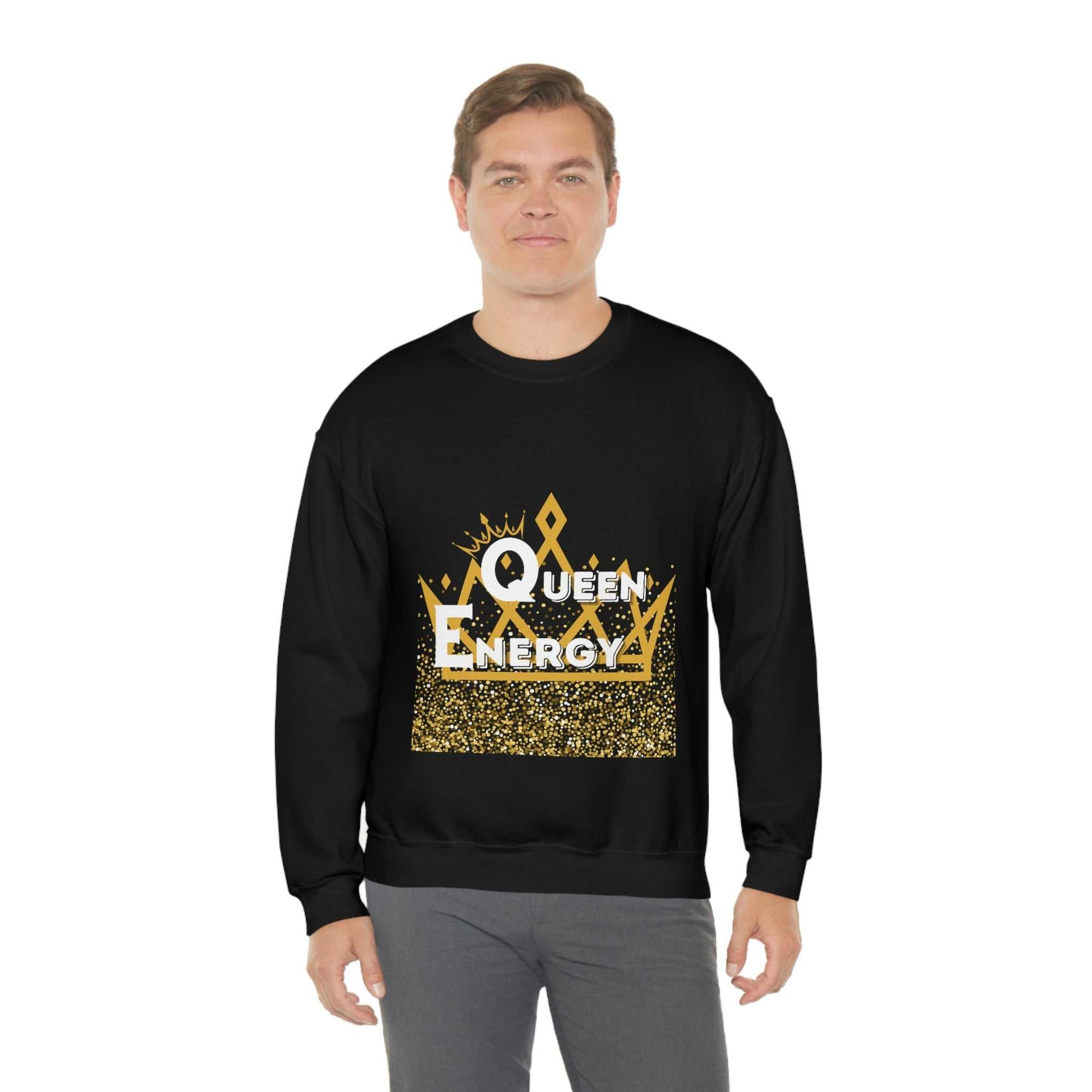 Queen Energy Unisex Heavy Blend™ Crewneck Sweatshirt Hoodies and Sweatshirts Sweatshirt Good Vibes Daily Lab 38