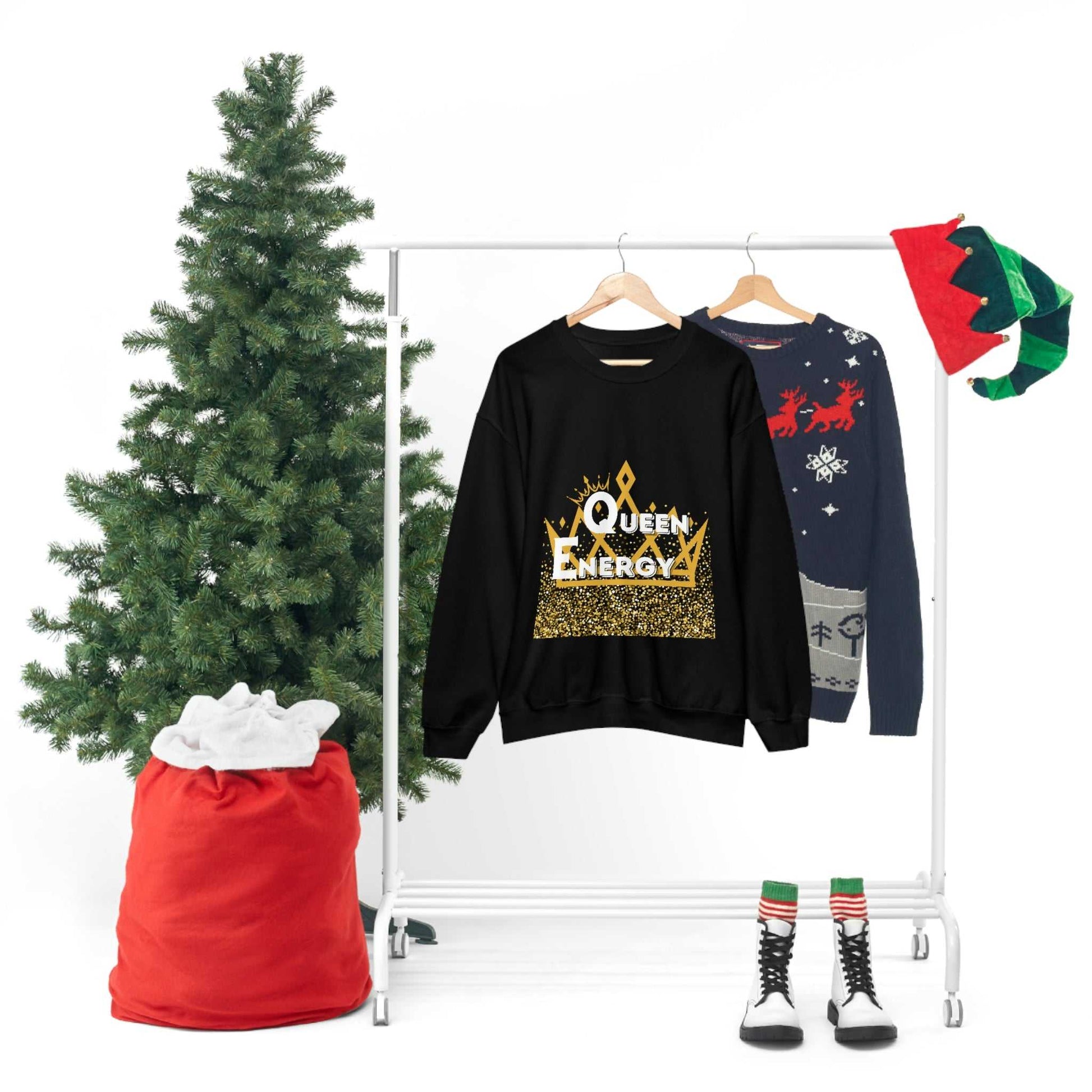 Queen Energy Unisex Heavy Blend™ Crewneck Sweatshirt Hoodies and Sweatshirts Sweatshirt Good Vibes Daily Lab 38