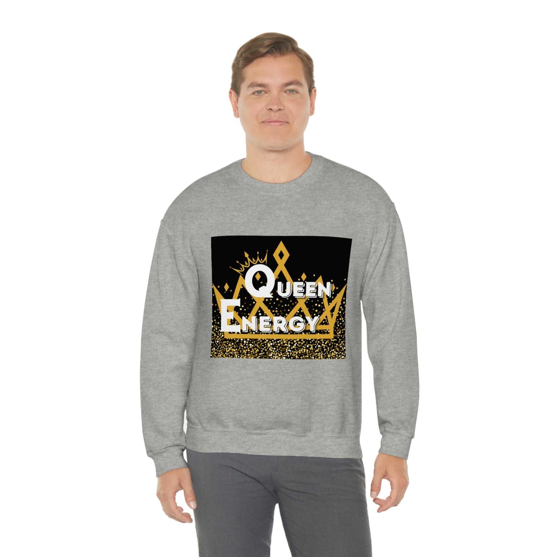 Queen Energy Unisex Heavy Blend™ Crewneck Sweatshirt Hoodies and Sweatshirts Sweatshirt Good Vibes Daily Lab 38