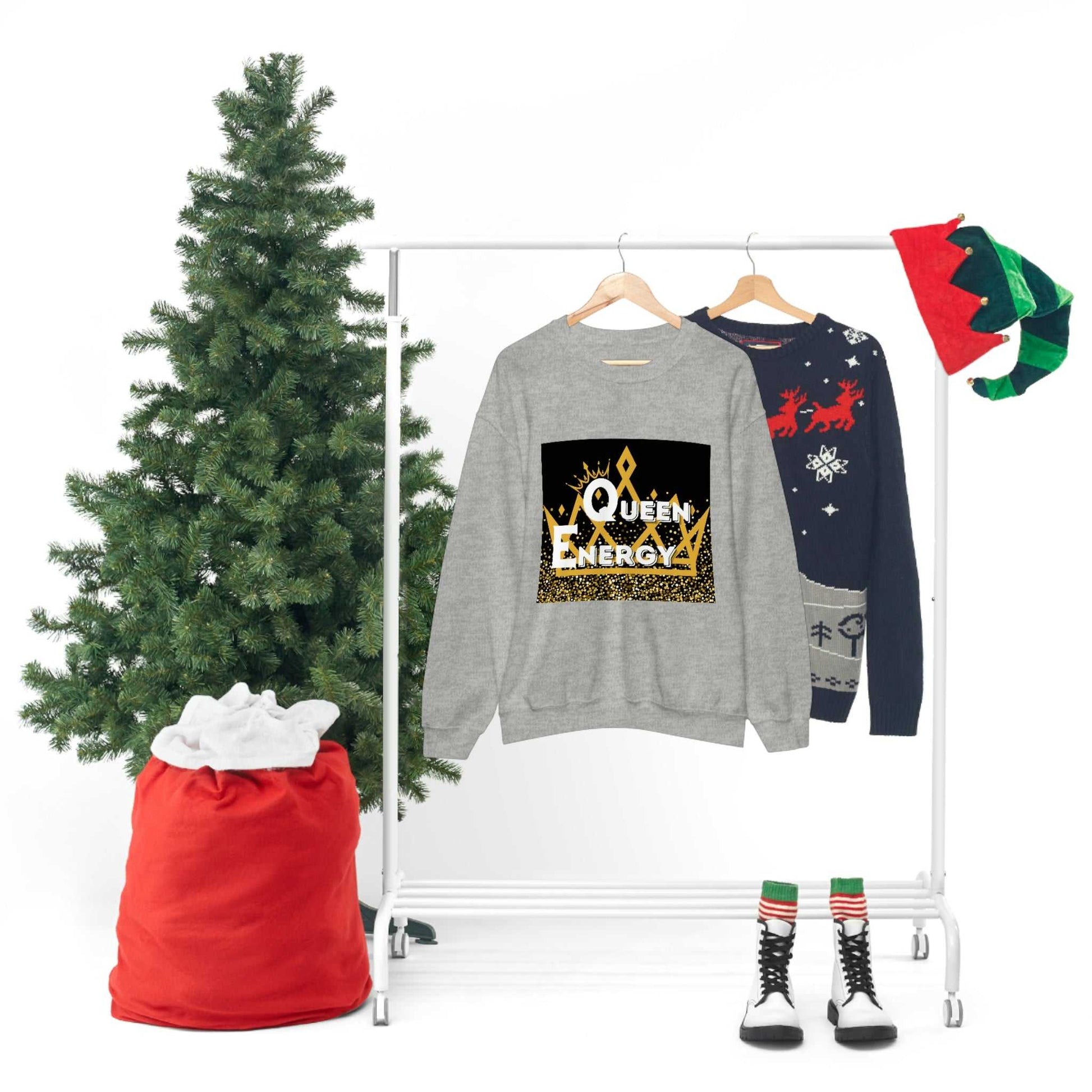 Queen Energy Unisex Heavy Blend™ Crewneck Sweatshirt Hoodies and Sweatshirts Sweatshirt Good Vibes Daily Lab 38