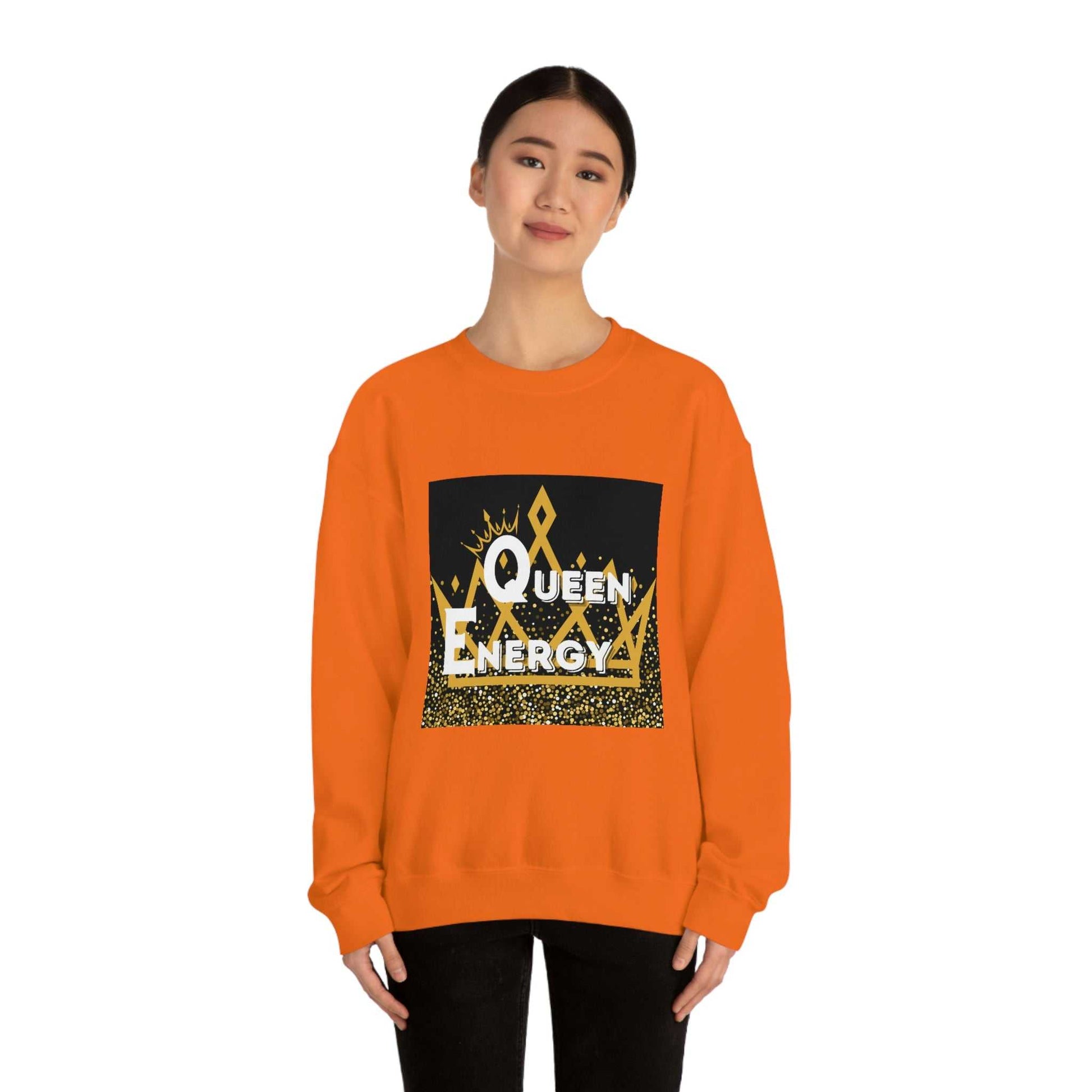 Queen Energy Unisex Heavy Blend™ Crewneck Sweatshirt Hoodies and Sweatshirts Sweatshirt Good Vibes Daily Lab 38
