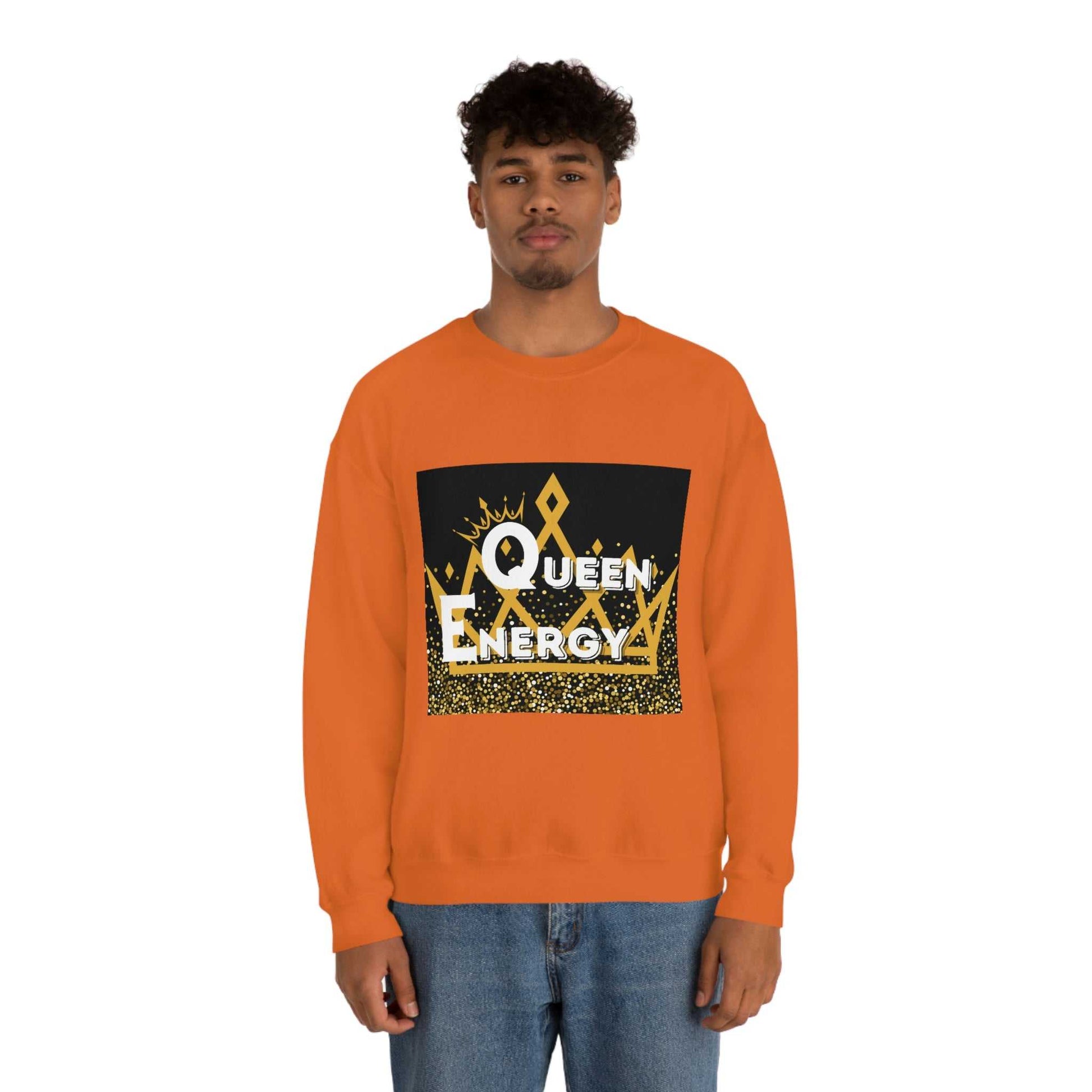 Queen Energy Unisex Heavy Blend™ Crewneck Sweatshirt Hoodies and Sweatshirts Sweatshirt Good Vibes Daily Lab 38