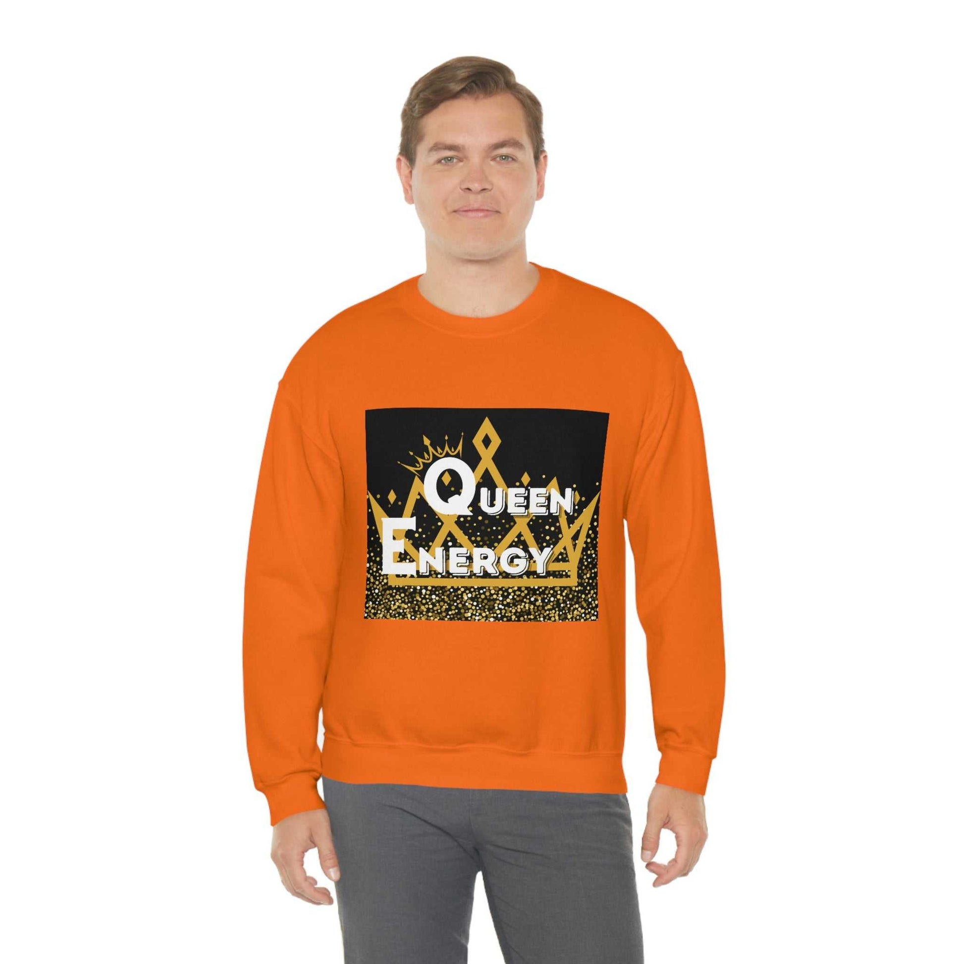 Queen Energy Unisex Heavy Blend™ Crewneck Sweatshirt Hoodies and Sweatshirts Sweatshirt Good Vibes Daily Lab 38