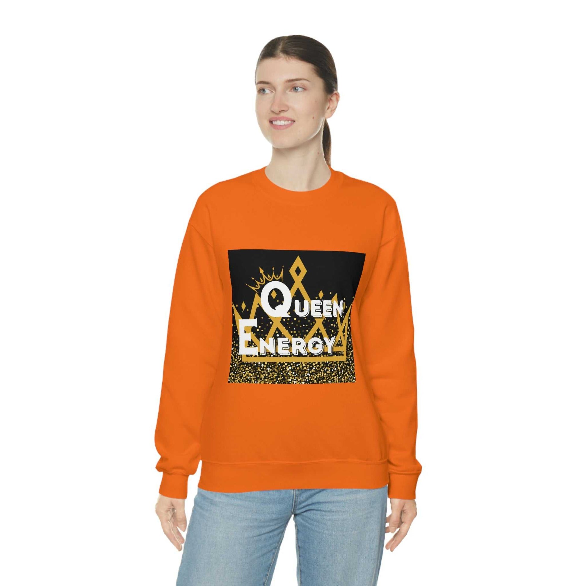 Queen Energy Unisex Heavy Blend™ Crewneck Sweatshirt Hoodies and Sweatshirts Sweatshirt Good Vibes Daily Lab 38