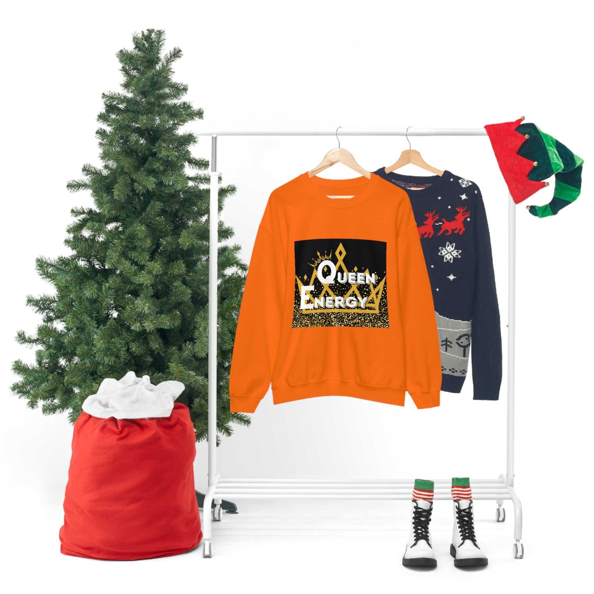 Queen Energy Unisex Heavy Blend™ Crewneck Sweatshirt Hoodies and Sweatshirts Sweatshirt Good Vibes Daily Lab 38