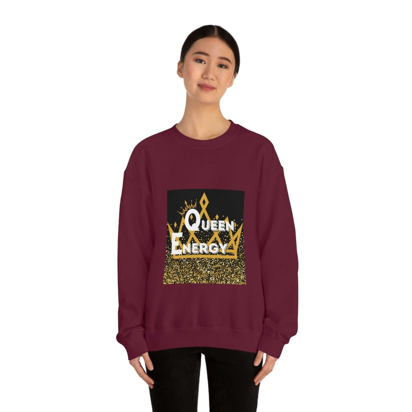 Queen Energy Unisex Heavy Blend™ Crewneck Sweatshirt Hoodies and Sweatshirts Sweatshirt Good Vibes Daily Lab 38