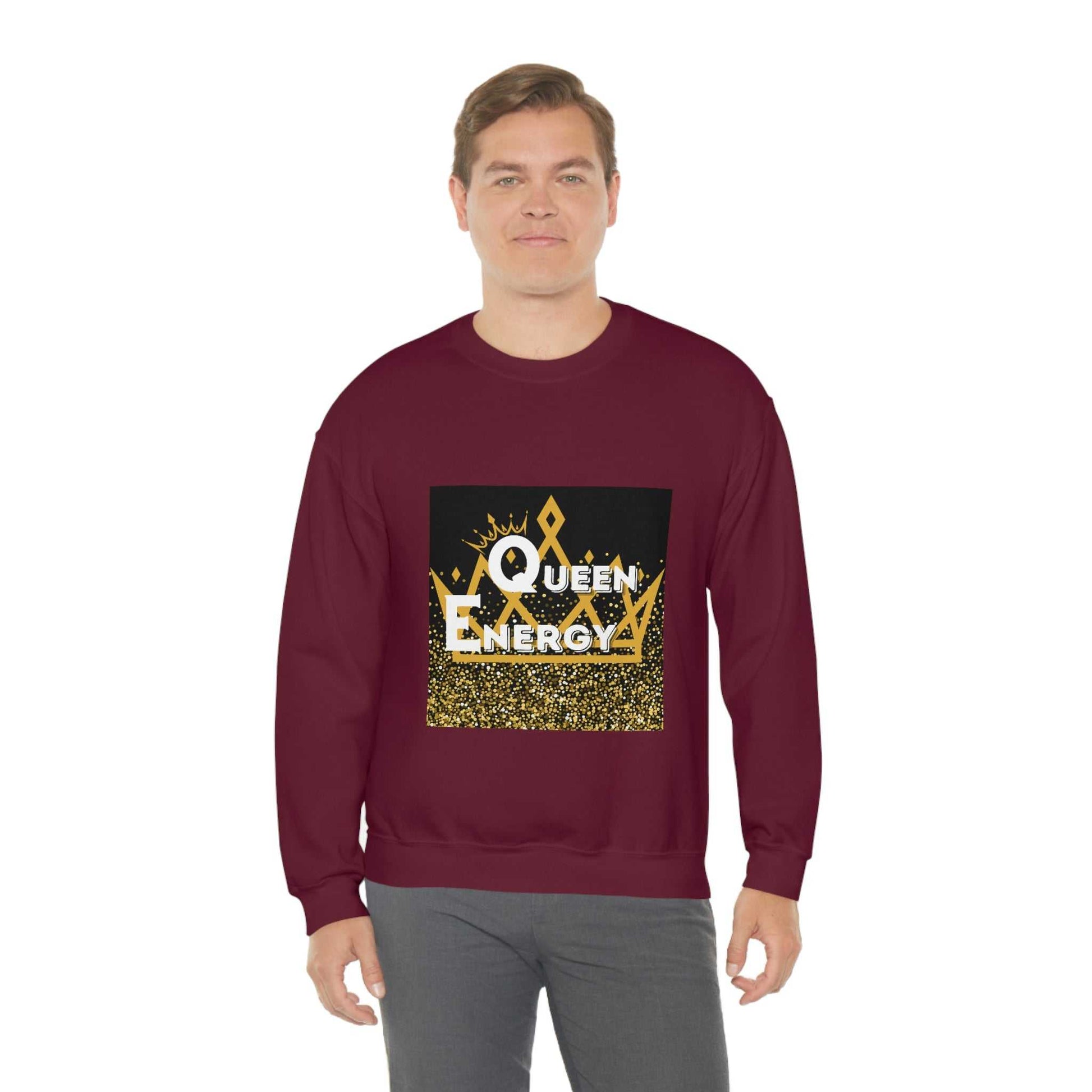 Queen Energy Unisex Heavy Blend™ Crewneck Sweatshirt Hoodies and Sweatshirts Sweatshirt Good Vibes Daily Lab 38