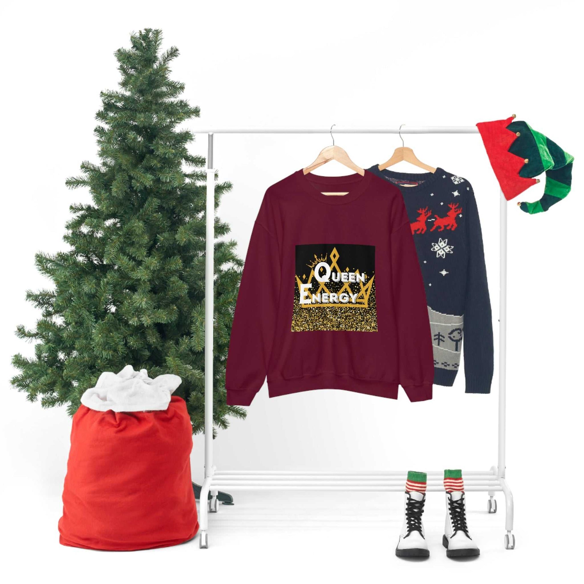 Queen Energy Unisex Heavy Blend™ Crewneck Sweatshirt Hoodies and Sweatshirts Sweatshirt Good Vibes Daily Lab 38