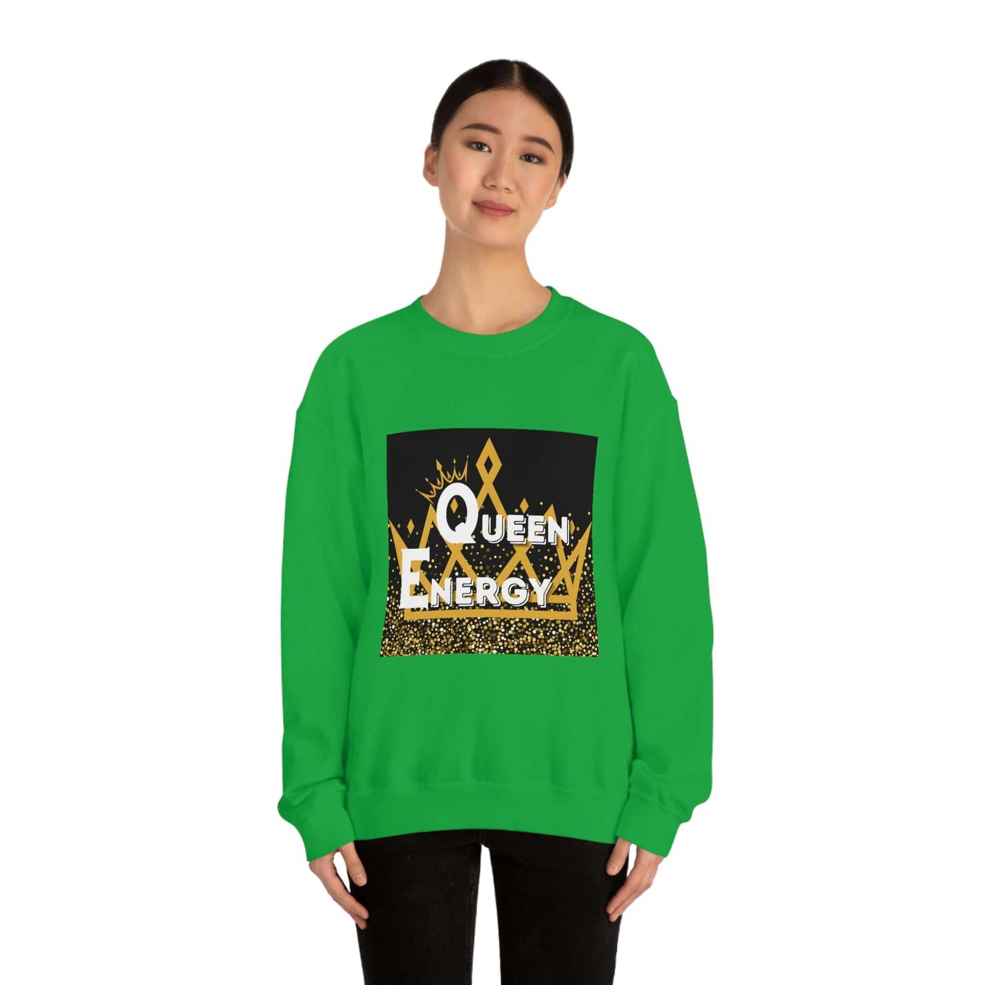 Queen Energy Unisex Heavy Blend™ Crewneck Sweatshirt Hoodies and Sweatshirts Sweatshirt Good Vibes Daily Lab 38