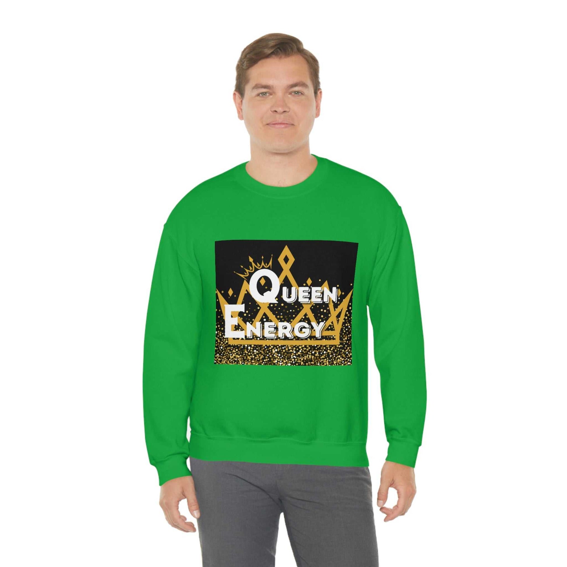 Queen Energy Unisex Heavy Blend™ Crewneck Sweatshirt Hoodies and Sweatshirts Sweatshirt Good Vibes Daily Lab 38