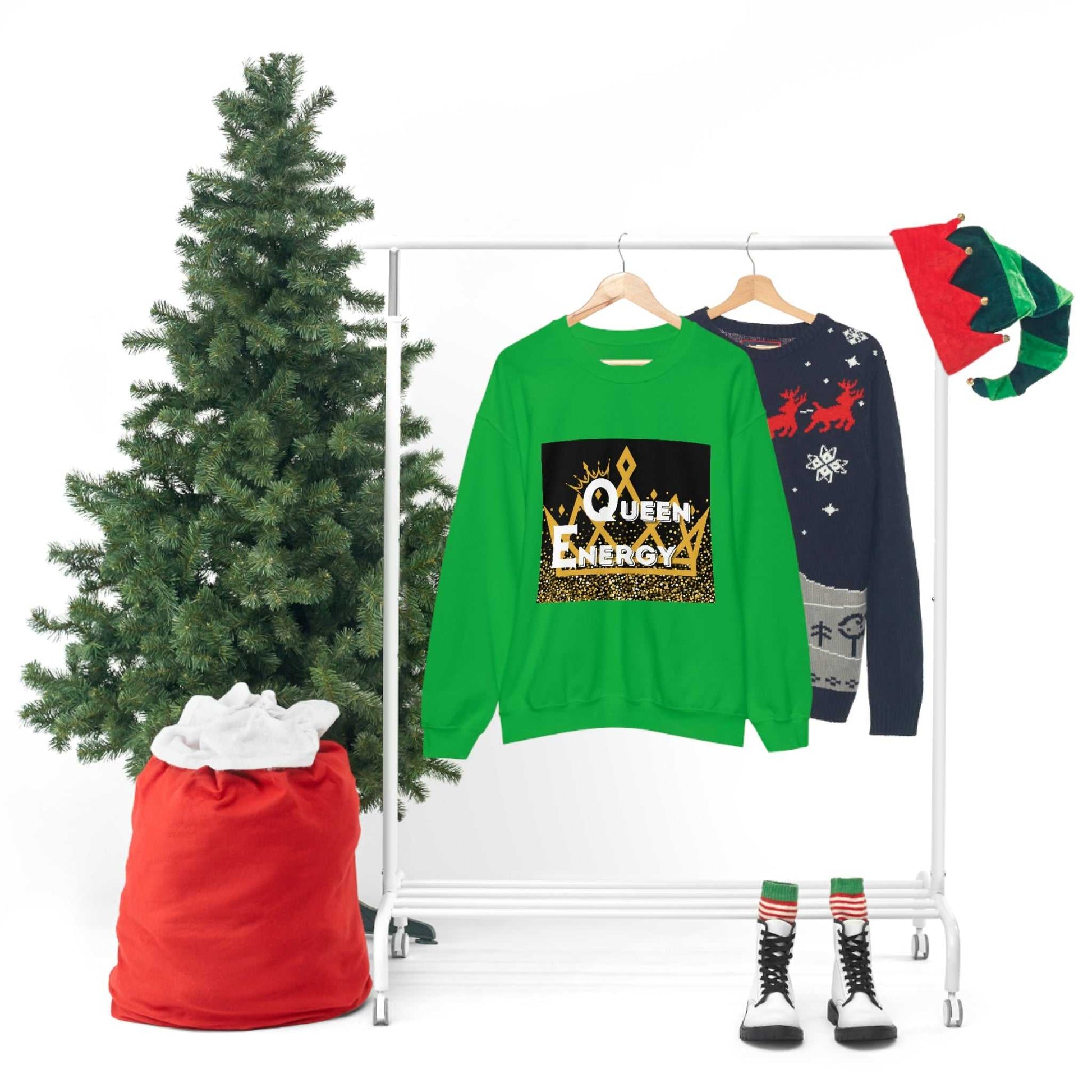 Queen Energy Unisex Heavy Blend™ Crewneck Sweatshirt Hoodies and Sweatshirts Sweatshirt Good Vibes Daily Lab 38