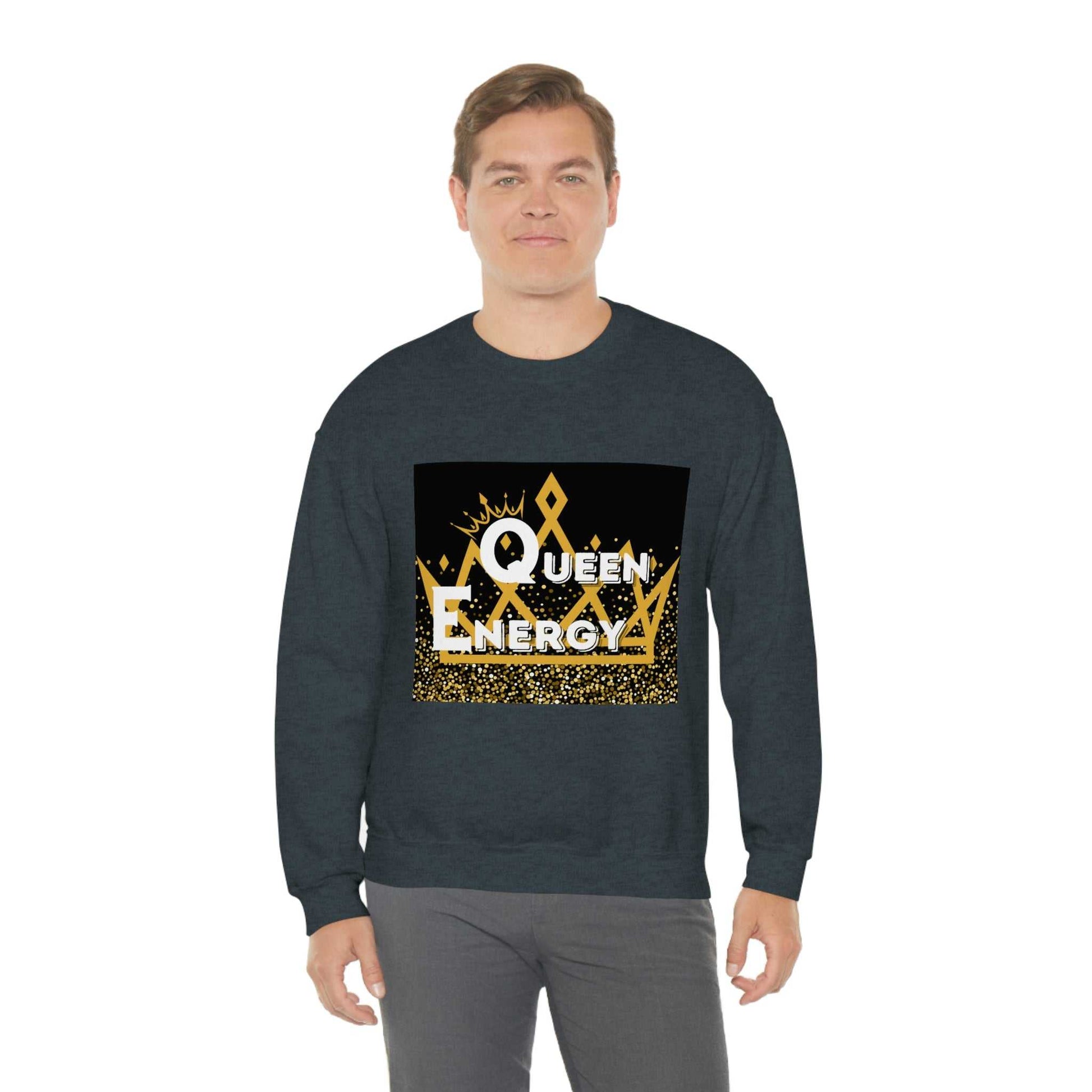Queen Energy Unisex Heavy Blend™ Crewneck Sweatshirt Hoodies and Sweatshirts Sweatshirt Good Vibes Daily Lab 38