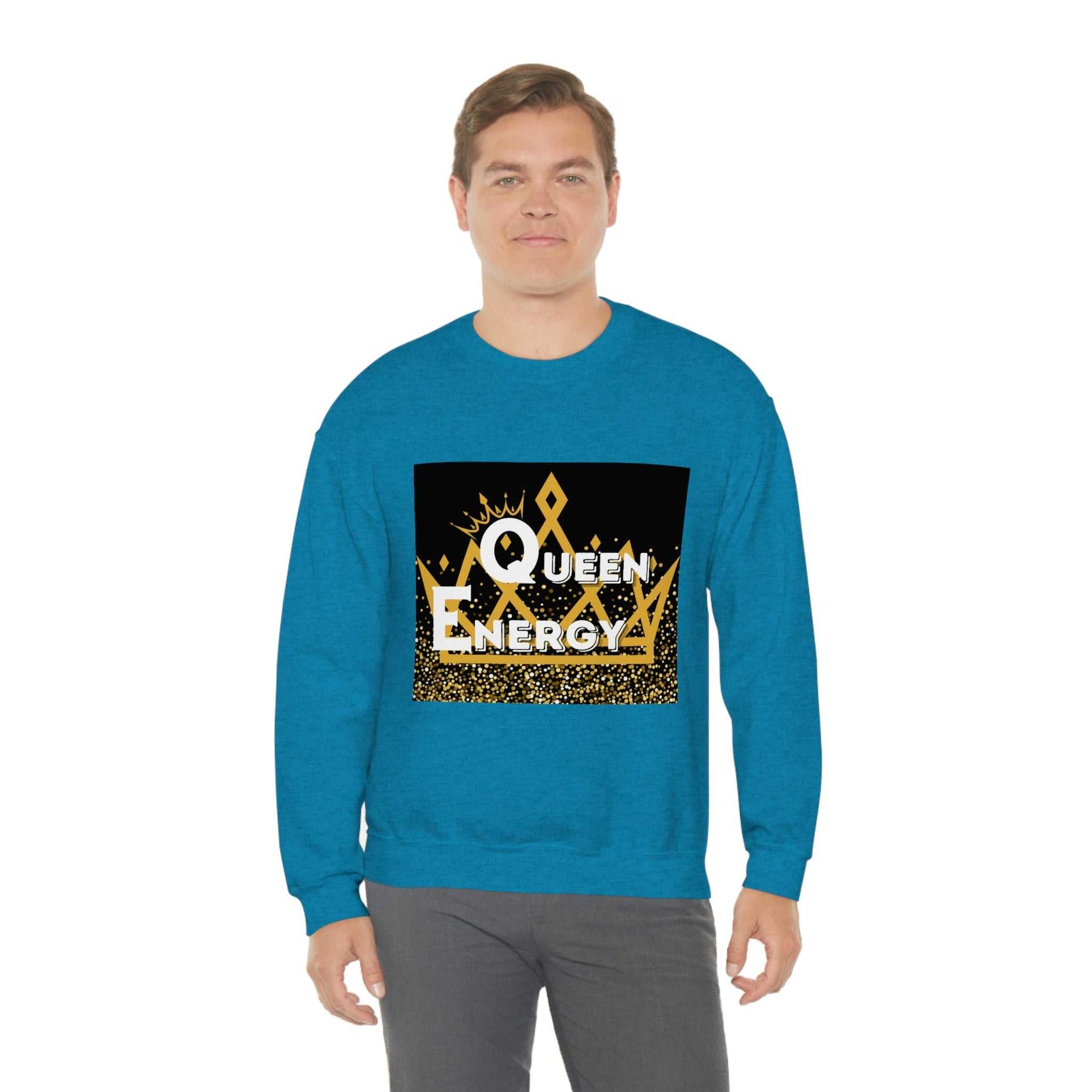 Queen Energy Unisex Heavy Blend™ Crewneck Sweatshirt Hoodies and Sweatshirts Sweatshirt Good Vibes Daily Lab 38