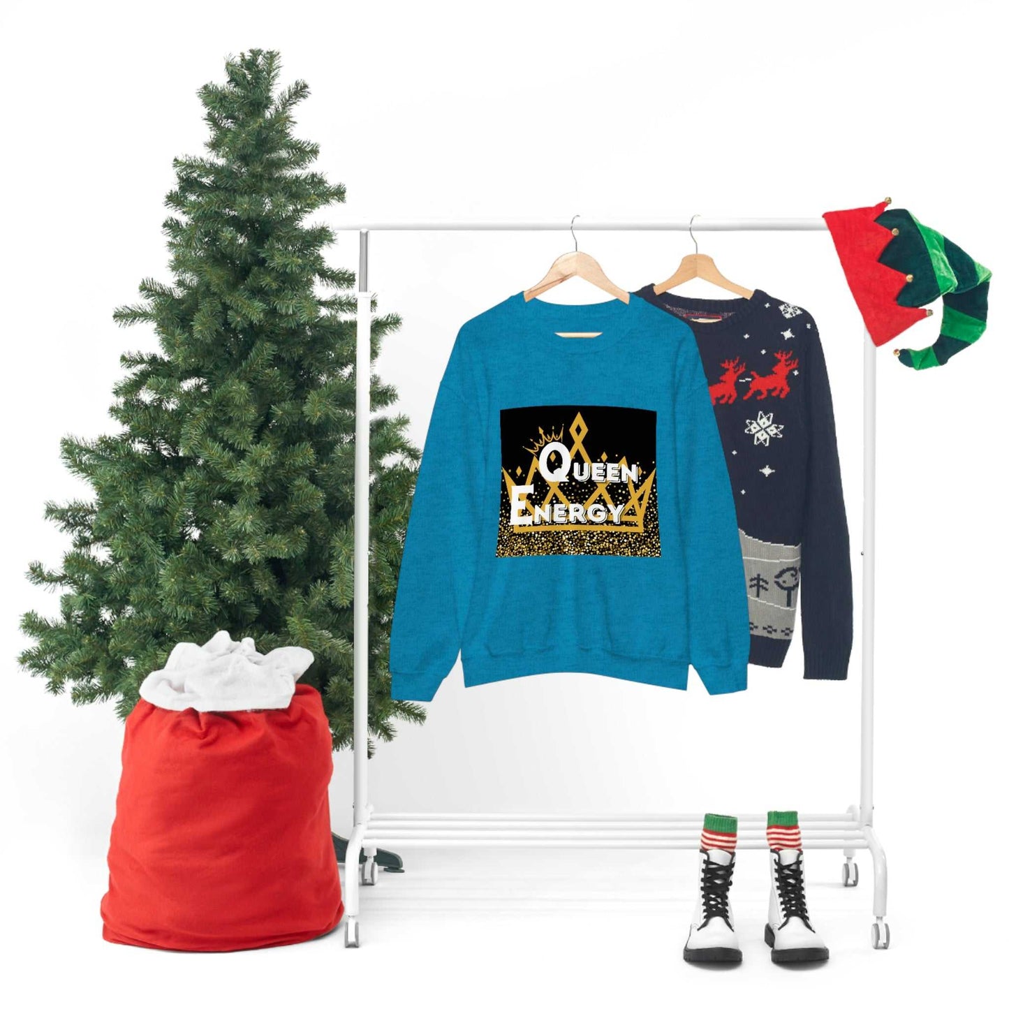 Queen Energy Unisex Heavy Blend™ Crewneck Sweatshirt Hoodies and Sweatshirts Sweatshirt Good Vibes Daily Lab 38
