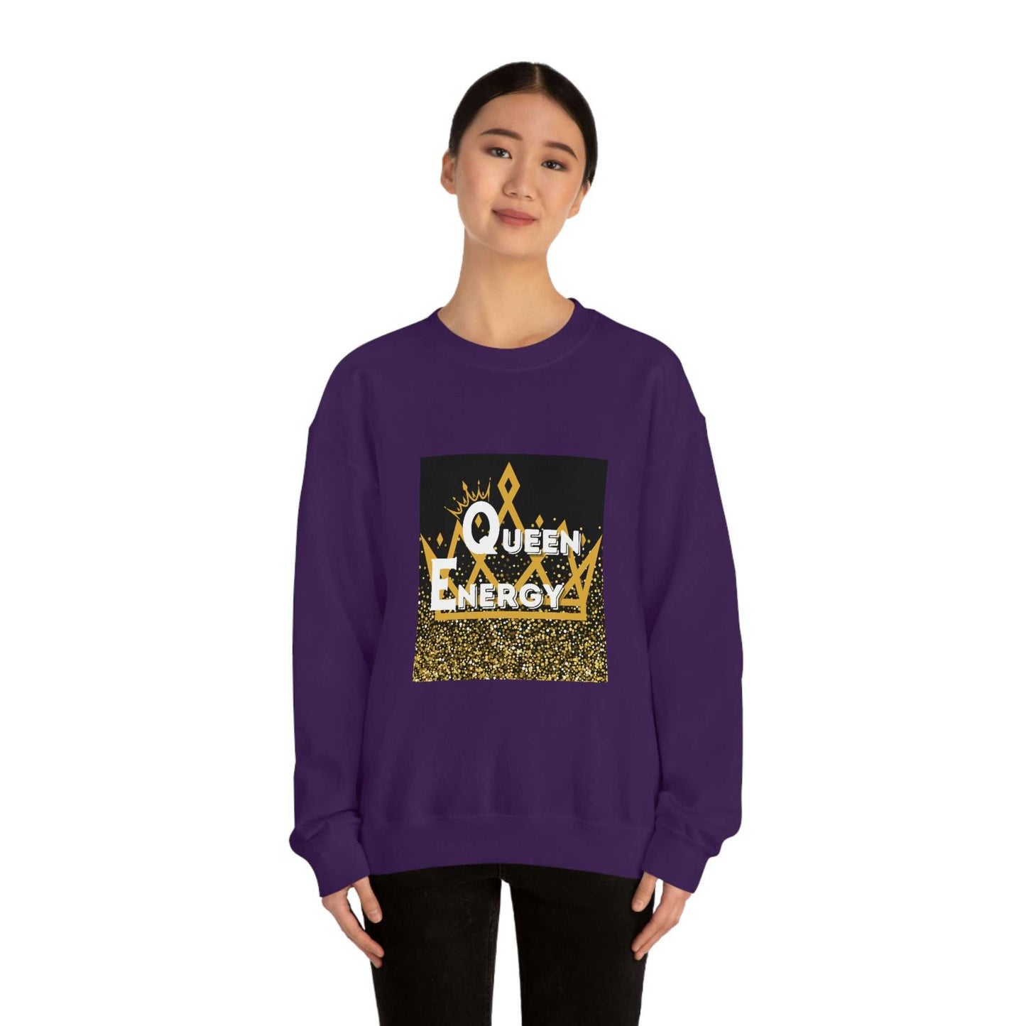 Queen Energy Unisex Heavy Blend™ Crewneck Sweatshirt Hoodies and Sweatshirts Sweatshirt Good Vibes Daily Lab 38