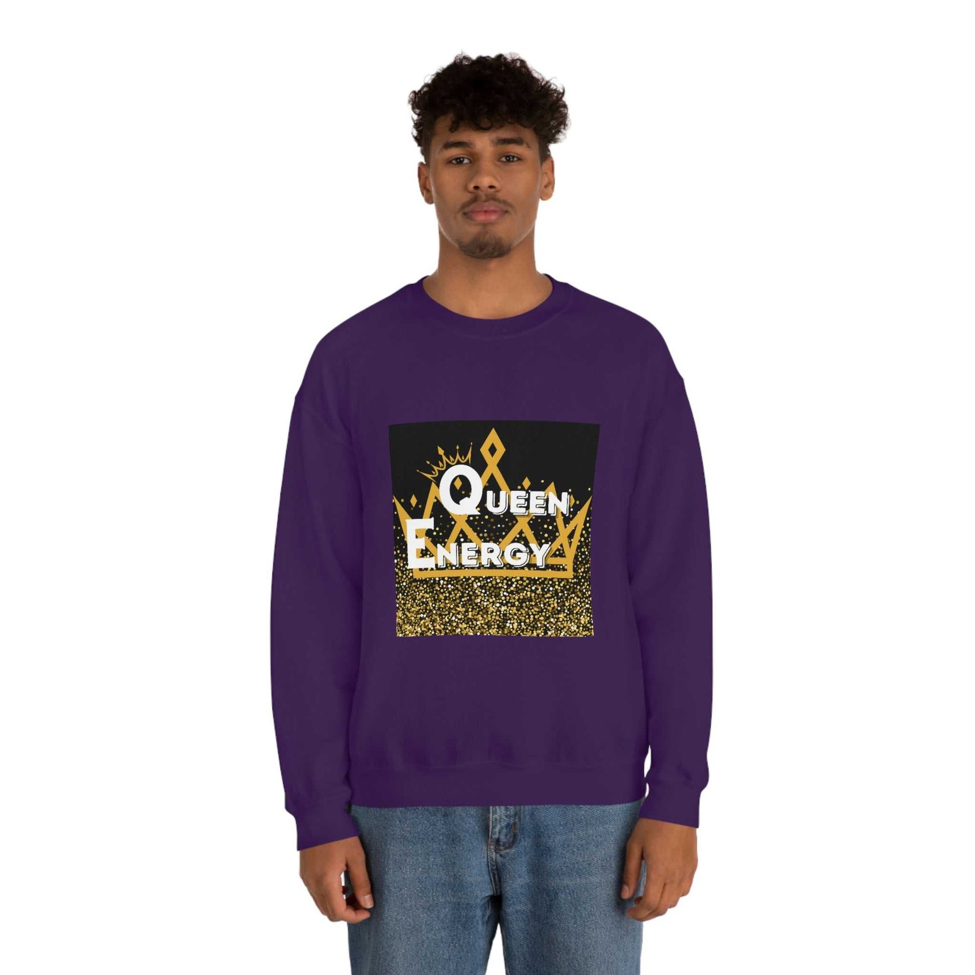 Queen Energy Unisex Heavy Blend™ Crewneck Sweatshirt Hoodies and Sweatshirts Sweatshirt Good Vibes Daily Lab 38