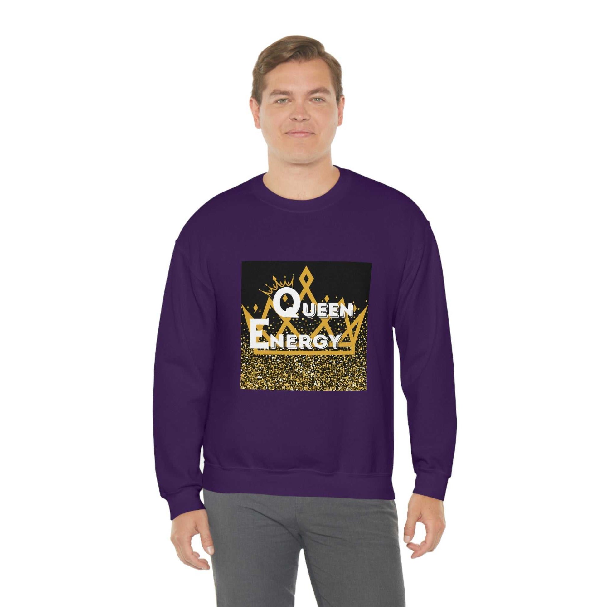Queen Energy Unisex Heavy Blend™ Crewneck Sweatshirt Hoodies and Sweatshirts Sweatshirt Good Vibes Daily Lab 38