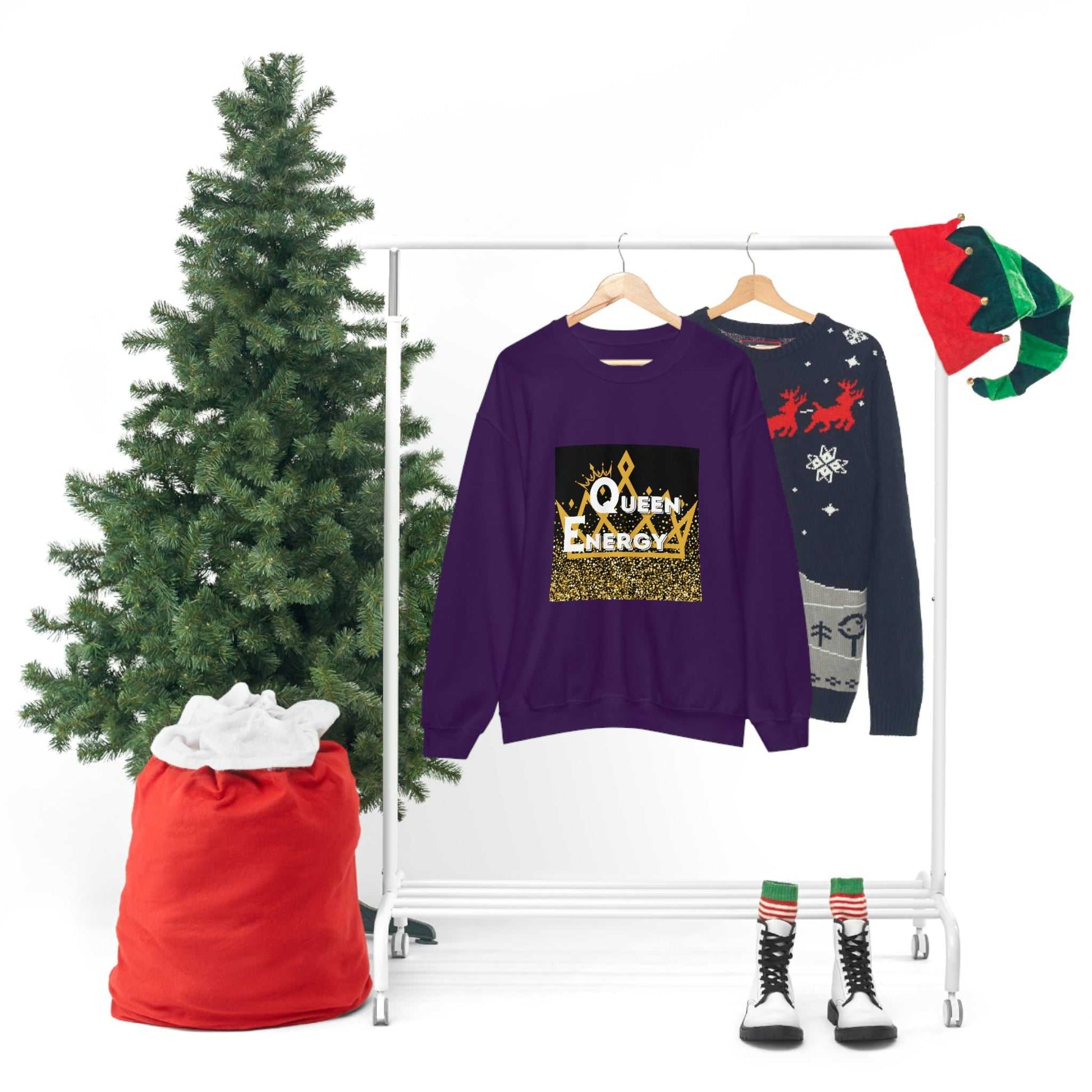 Queen Energy Unisex Heavy Blend™ Crewneck Sweatshirt Hoodies and Sweatshirts Sweatshirt Good Vibes Daily Lab 38