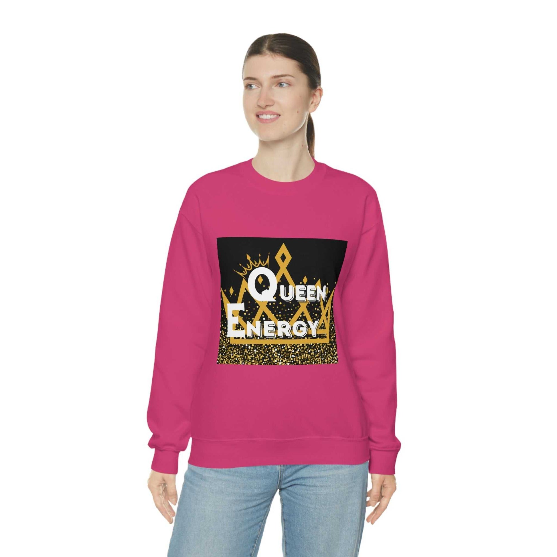 Queen Energy Unisex Heavy Blend™ Crewneck Sweatshirt Hoodies and Sweatshirts Sweatshirt Good Vibes Daily Lab 38