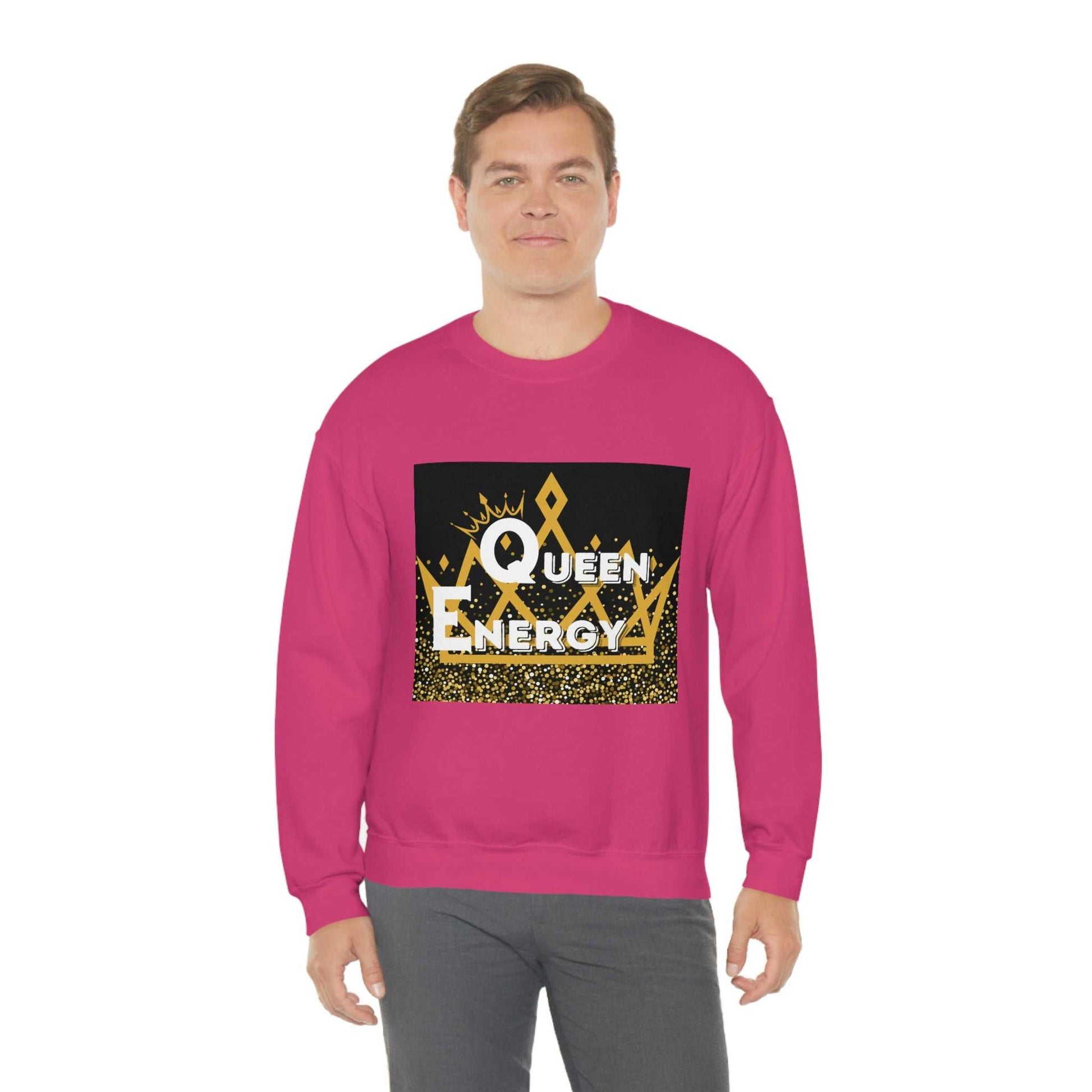 Queen Energy Unisex Heavy Blend™ Crewneck Sweatshirt Hoodies and Sweatshirts Sweatshirt Good Vibes Daily Lab 38