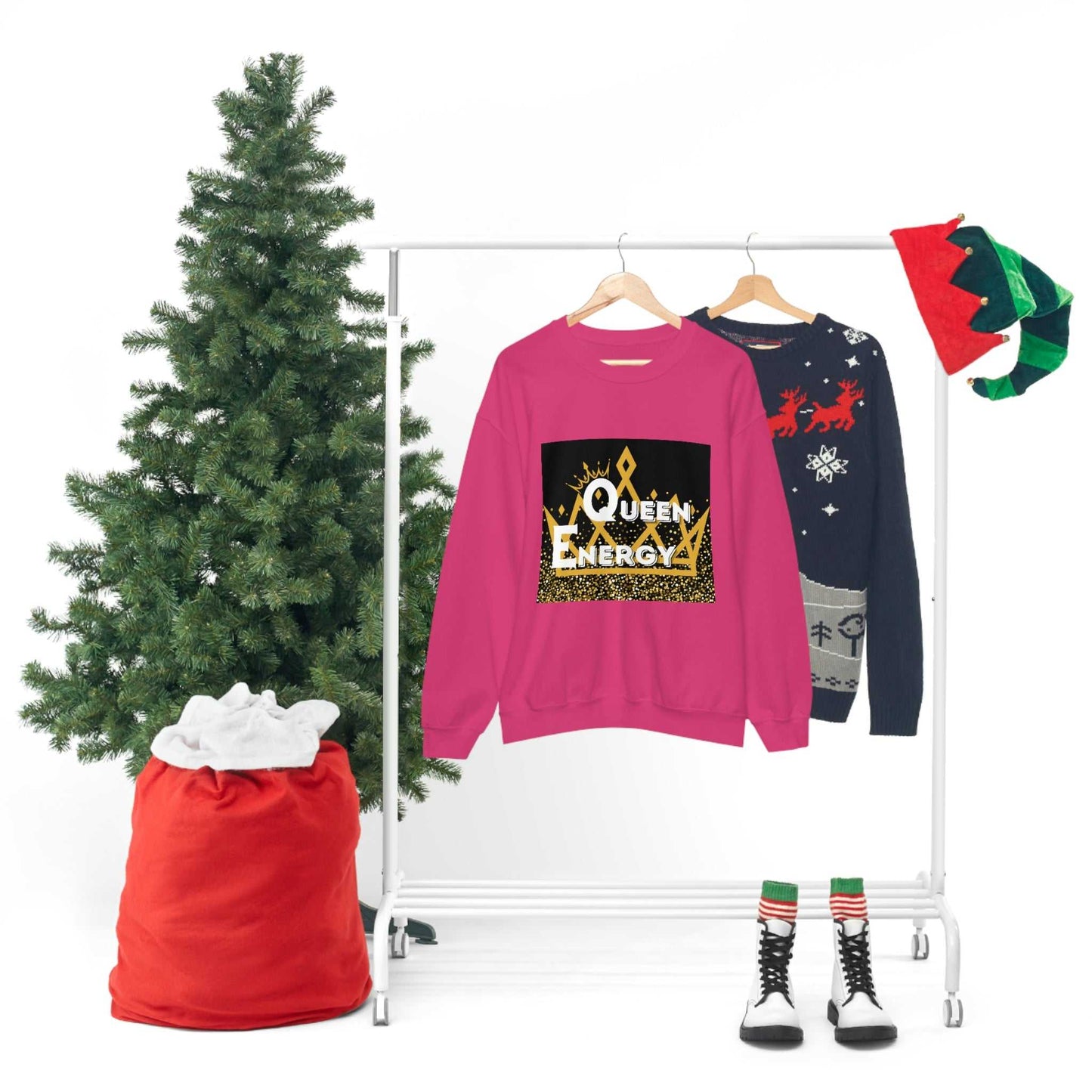 Queen Energy Unisex Heavy Blend™ Crewneck Sweatshirt Hoodies and Sweatshirts Sweatshirt Good Vibes Daily Lab 38
