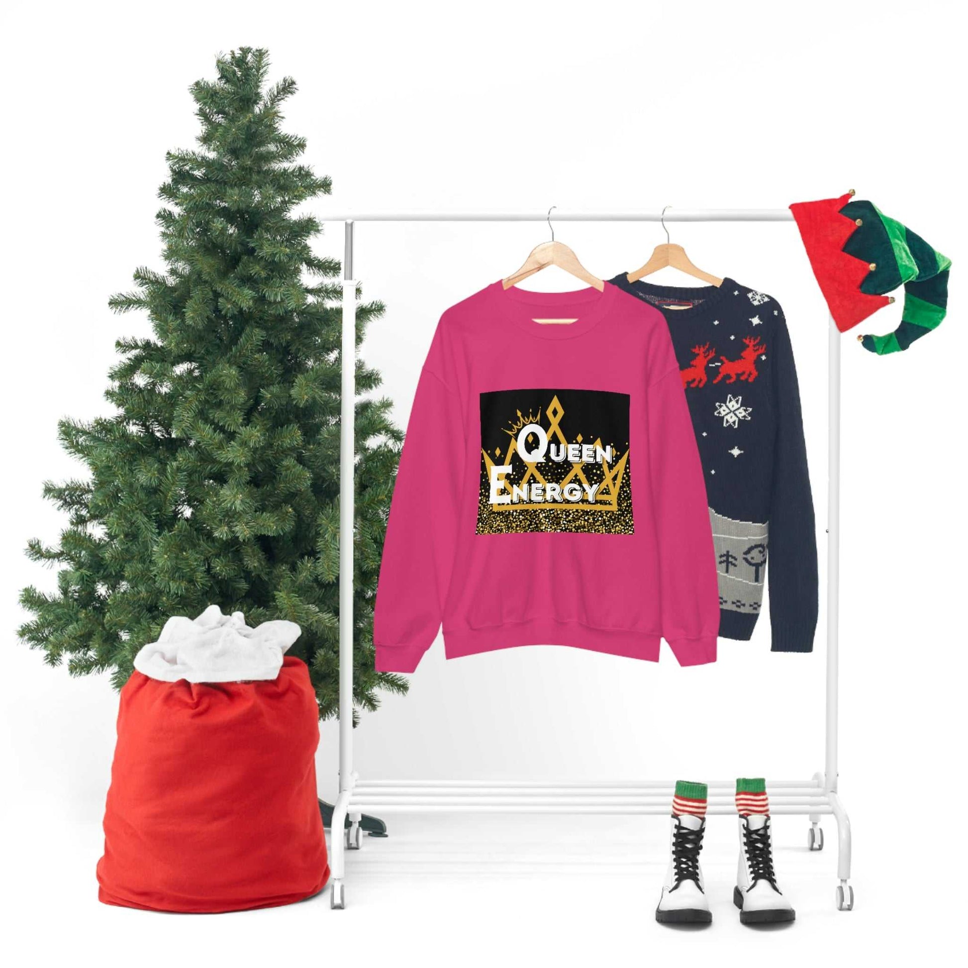 Queen Energy Unisex Heavy Blend™ Crewneck Sweatshirt Hoodies and Sweatshirts Sweatshirt Good Vibes Daily Lab 38