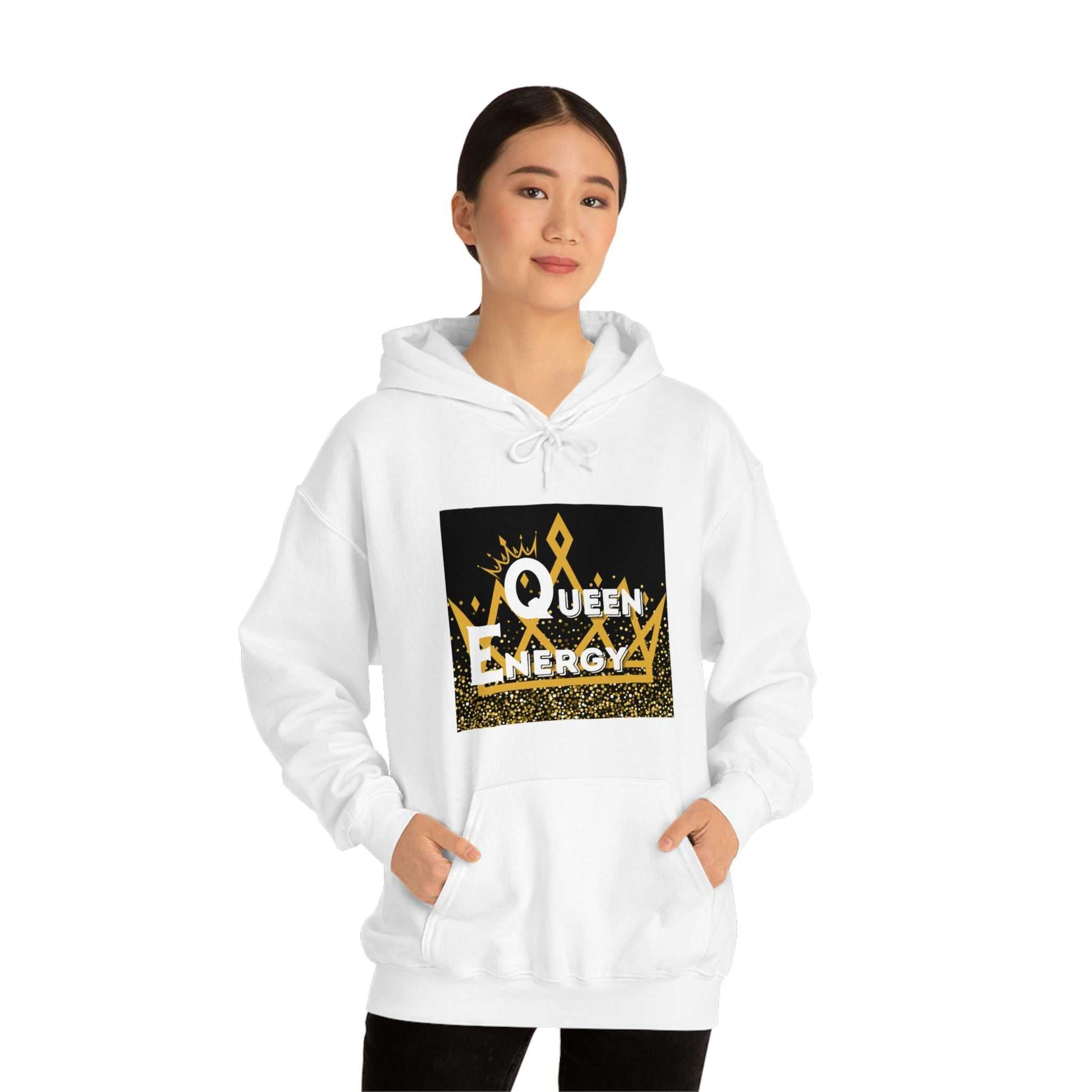 Queen Energy Unisex Heavy Blend™ Hooded Sweatshirt Hoodies and Sweatshirts Hoodie Good Vibes Daily Lab 42