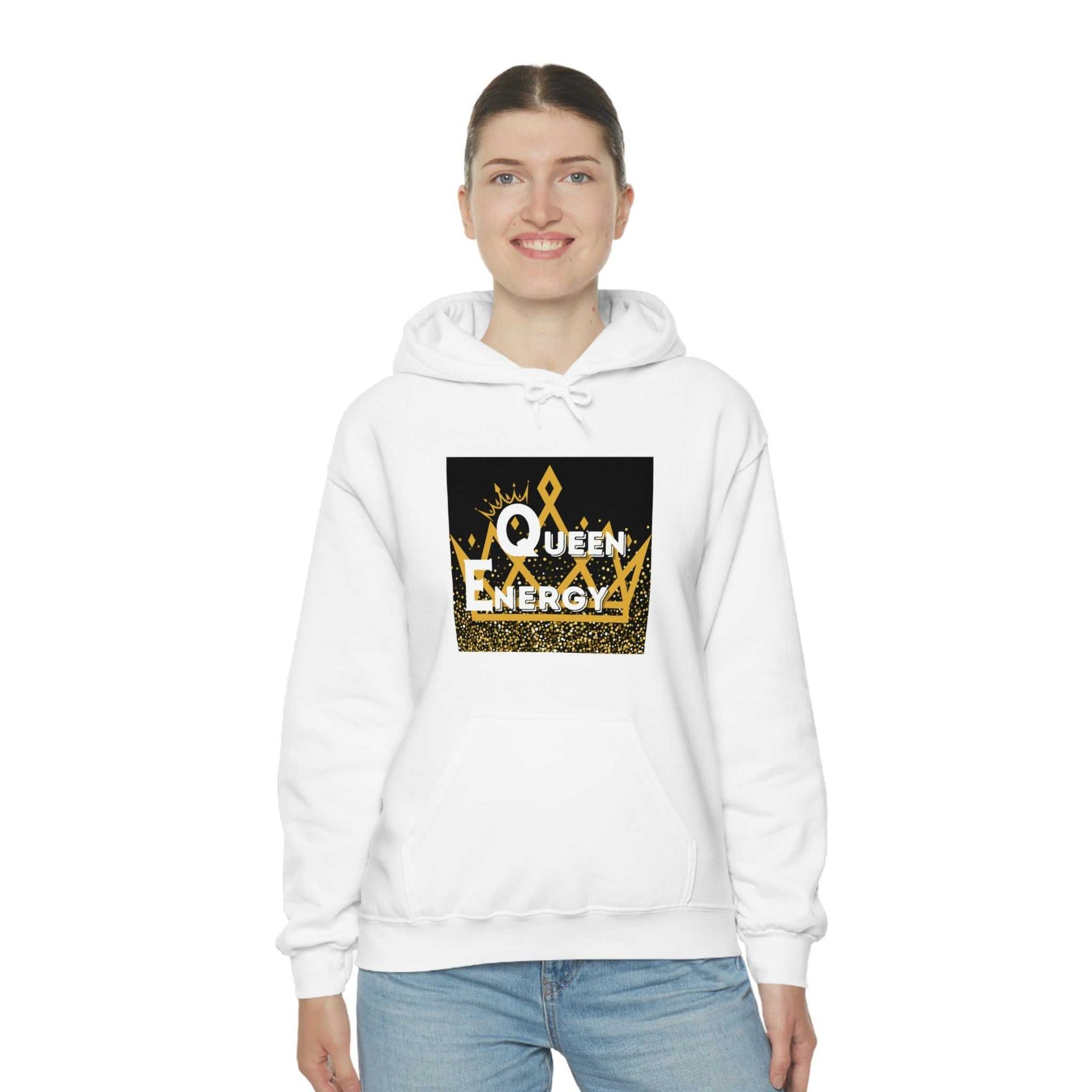Queen Energy Unisex Heavy Blend™ Hooded Sweatshirt Hoodies and Sweatshirts Hoodie Good Vibes Daily Lab 42