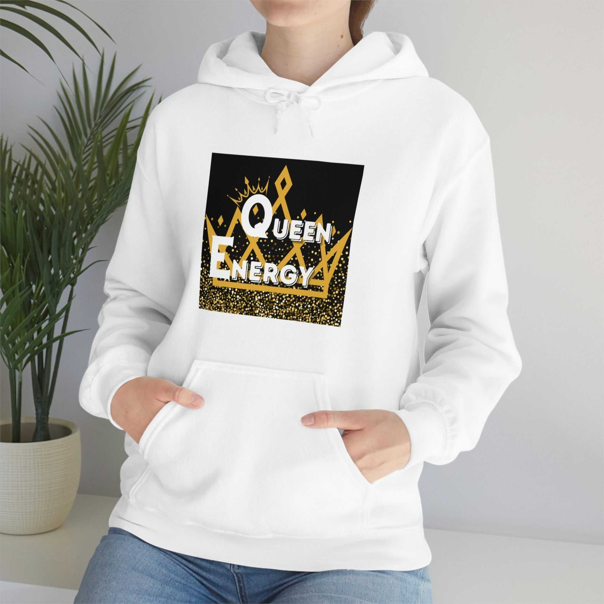 Queen Energy Unisex Heavy Blend™ Hooded Sweatshirt Hoodies and Sweatshirts Hoodie Good Vibes Daily Lab 42